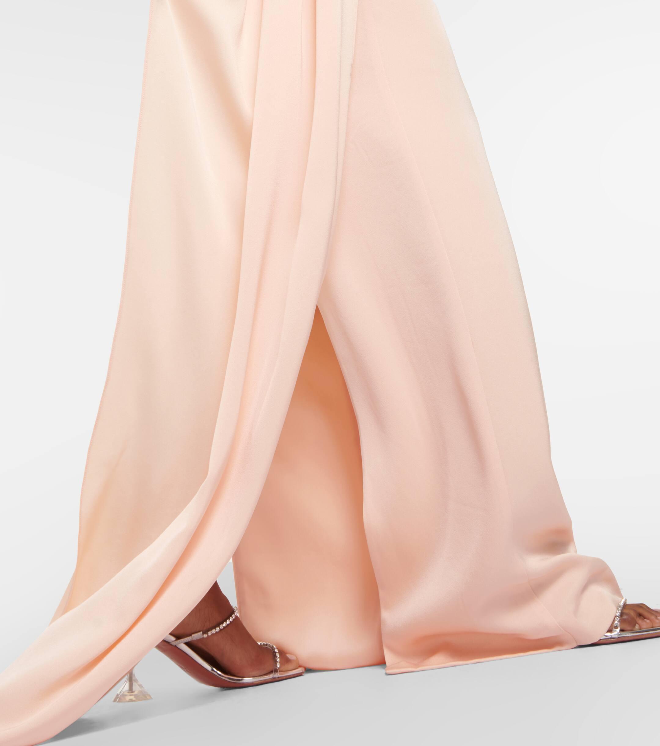 Alex Perry Draped Satin Maxi Skirt in Natural Lyst UK