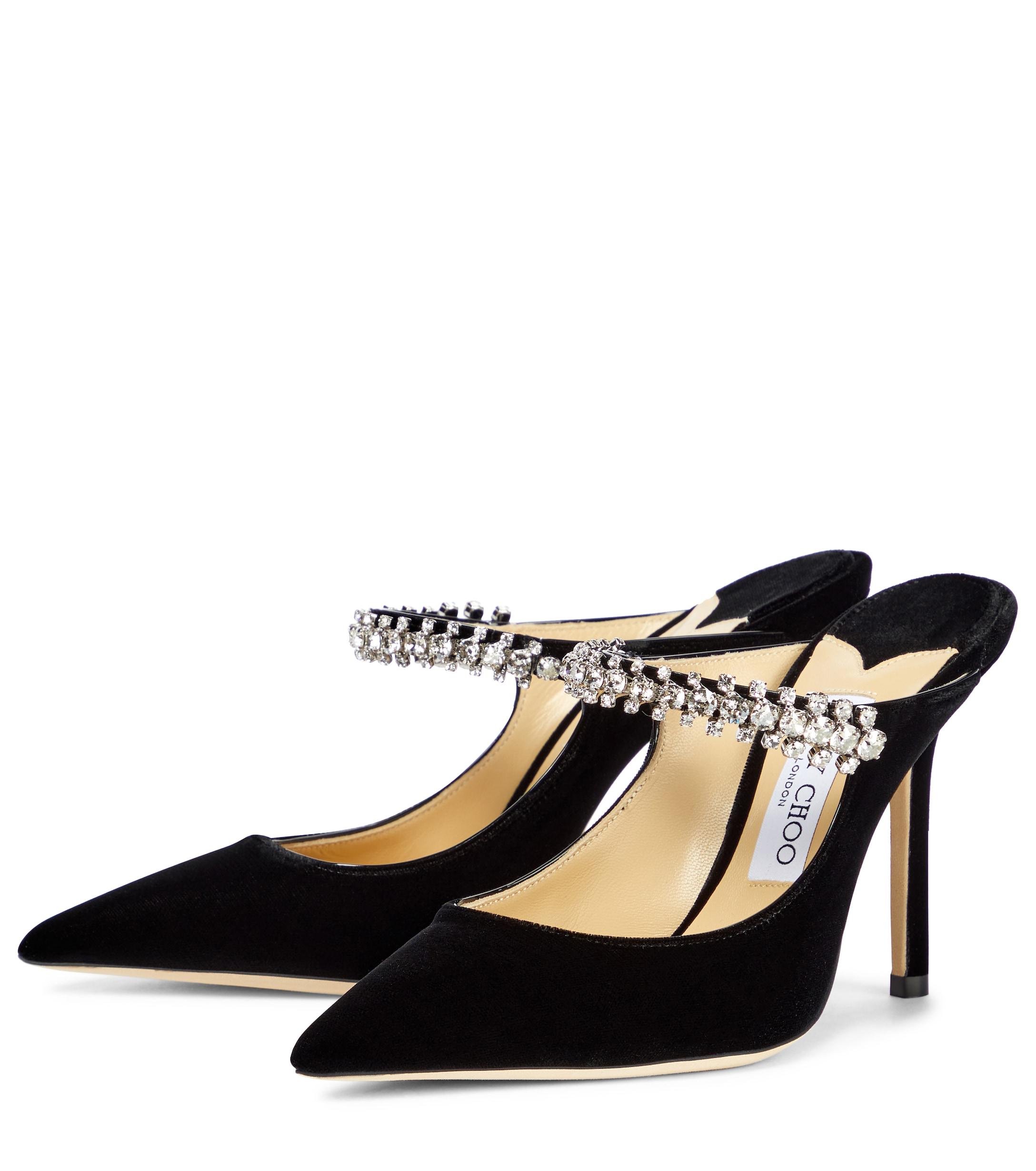 Black Bing 100 Crystal-embellished Leather Mules MATCHESFASHION Women Shoes Flat Shoes Mules Womens 