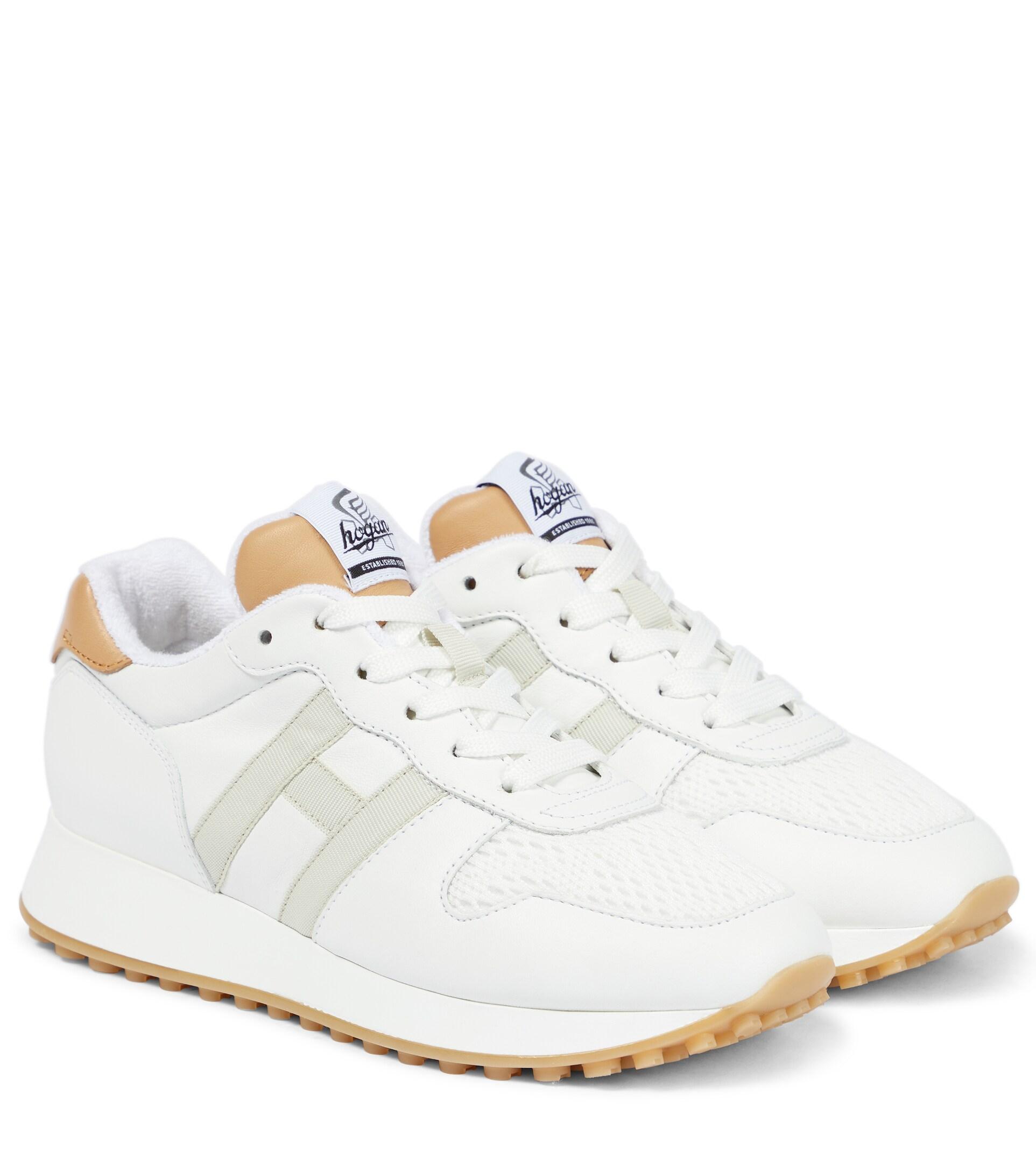 Hogan H429 Leather Sneakers in White | Lyst
