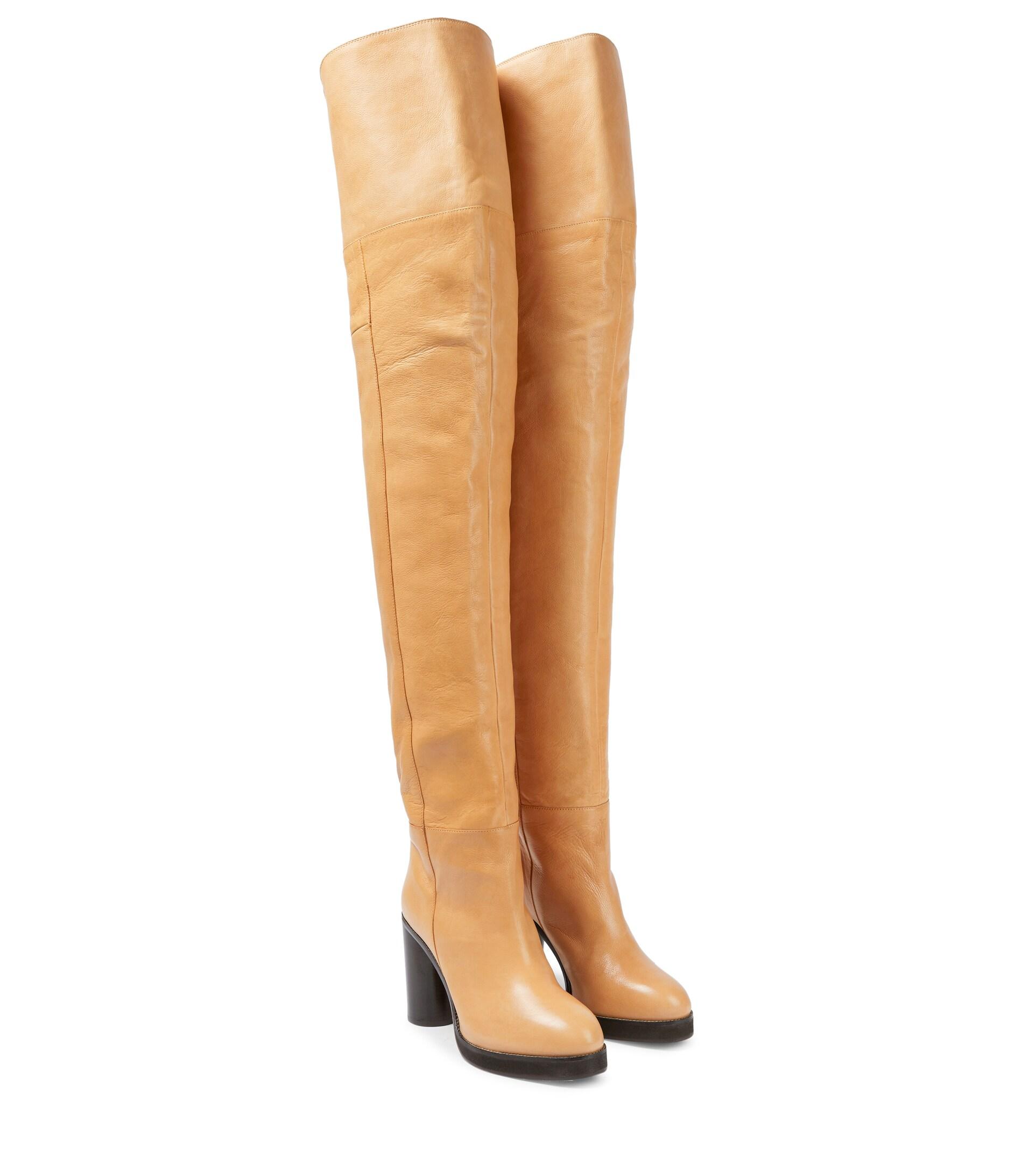 Isabel Marant Lurna Leather Overtheknee Boots in Brown Lyst