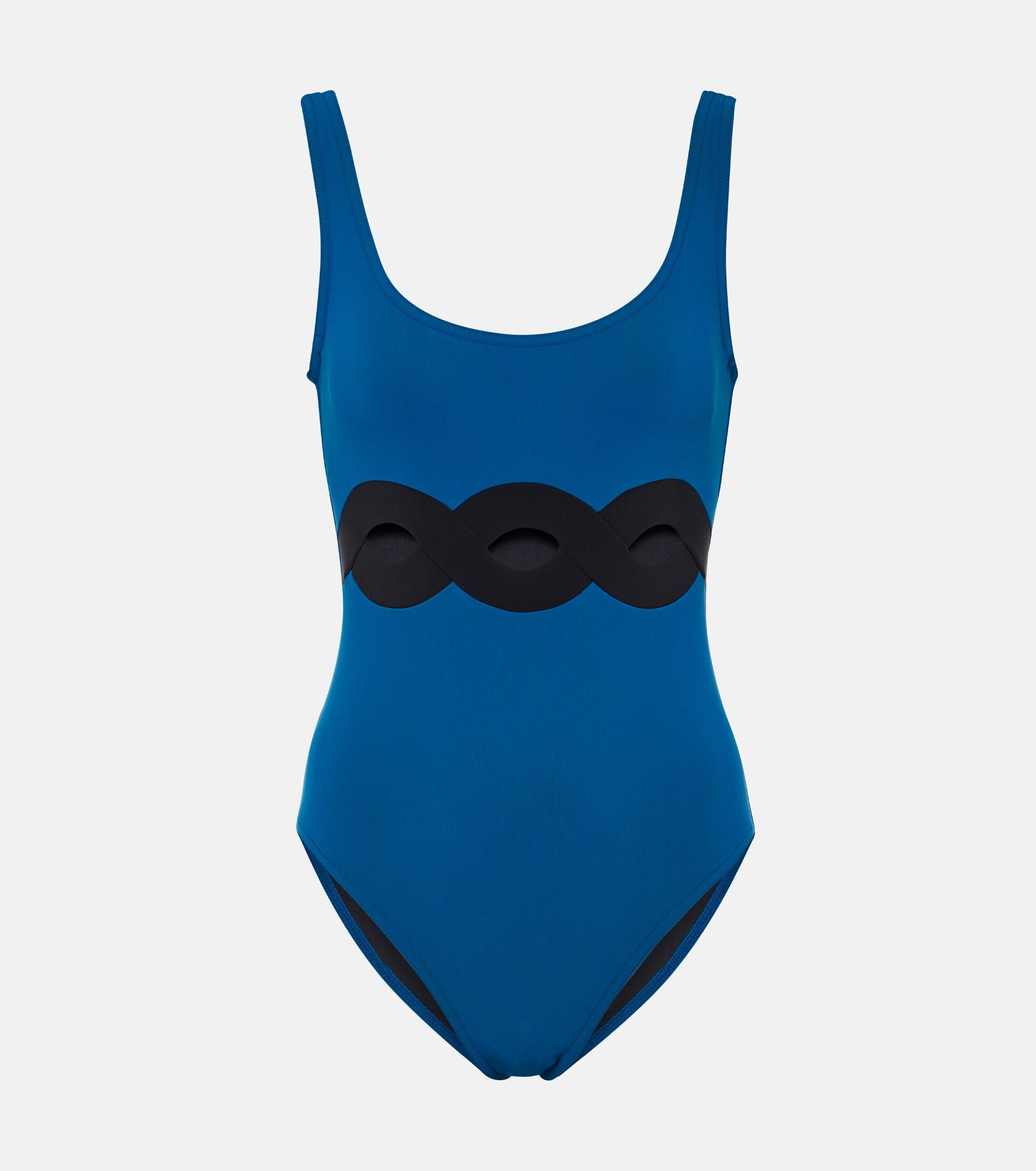 Karla Colletto Octavia Cutout Swimsuit In Blue Lyst