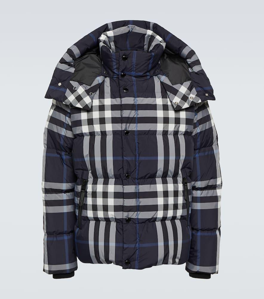 Burberry Wattierte Jacke in Check in Blau für Herren Lyst AT