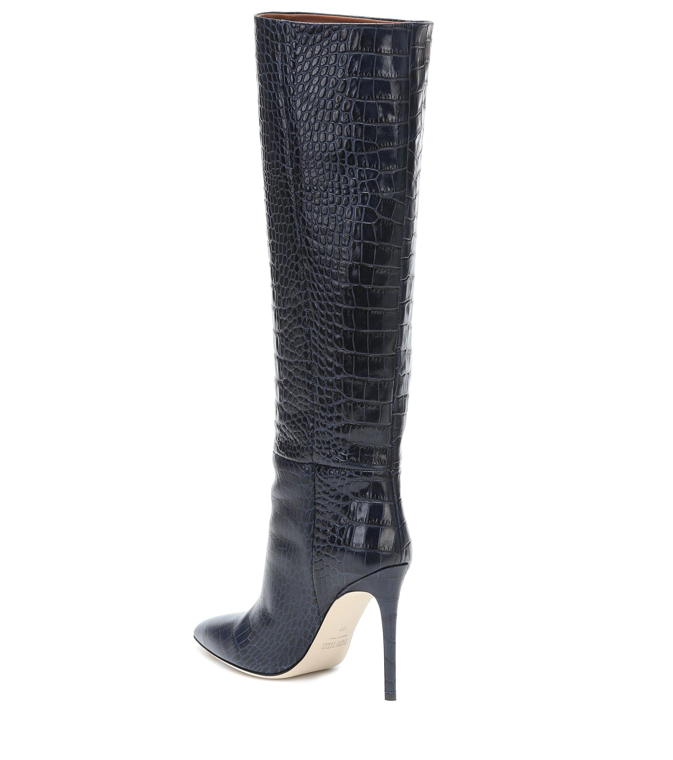 paris texas blue croc boots
