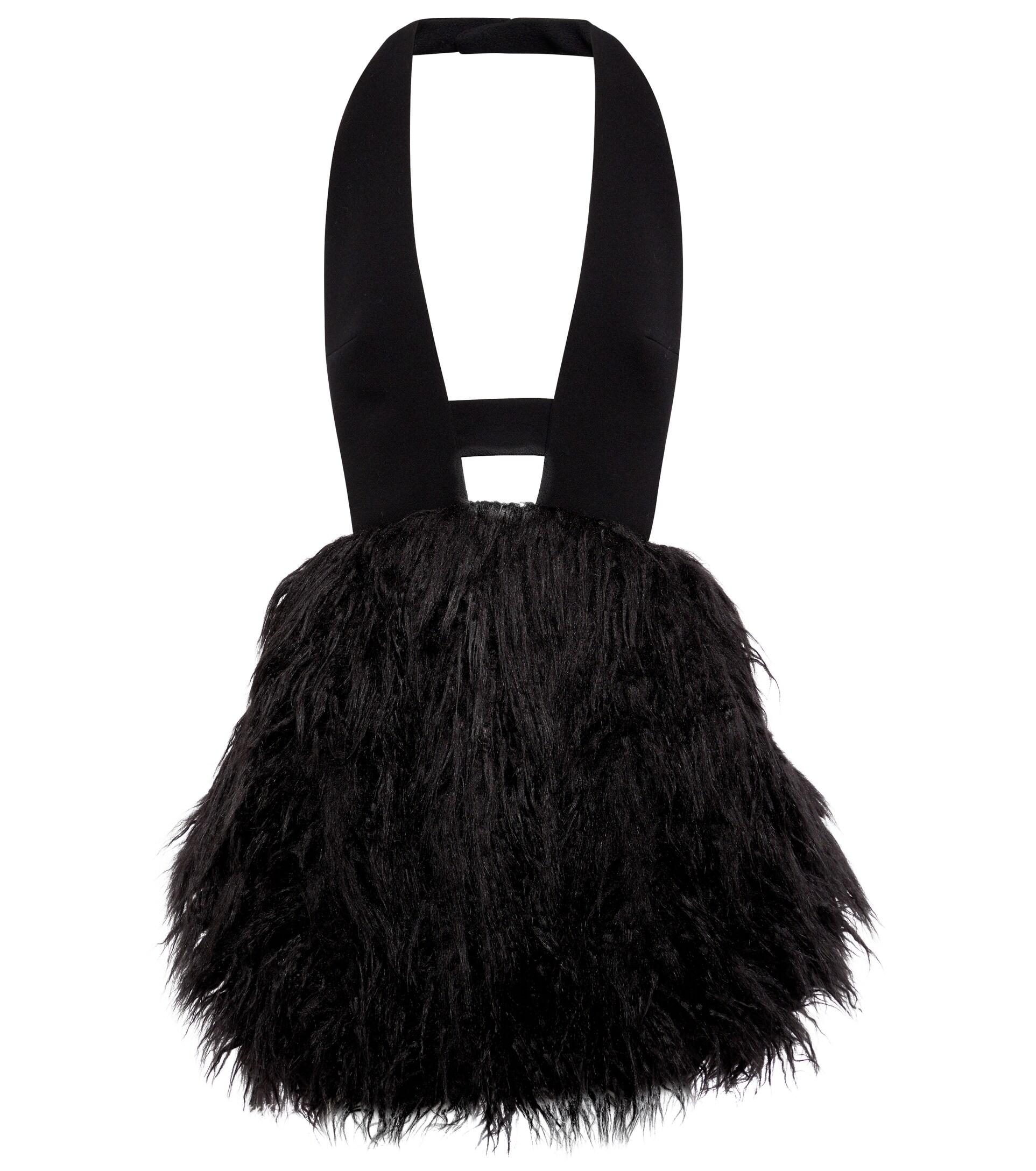 saint laurent fur dress