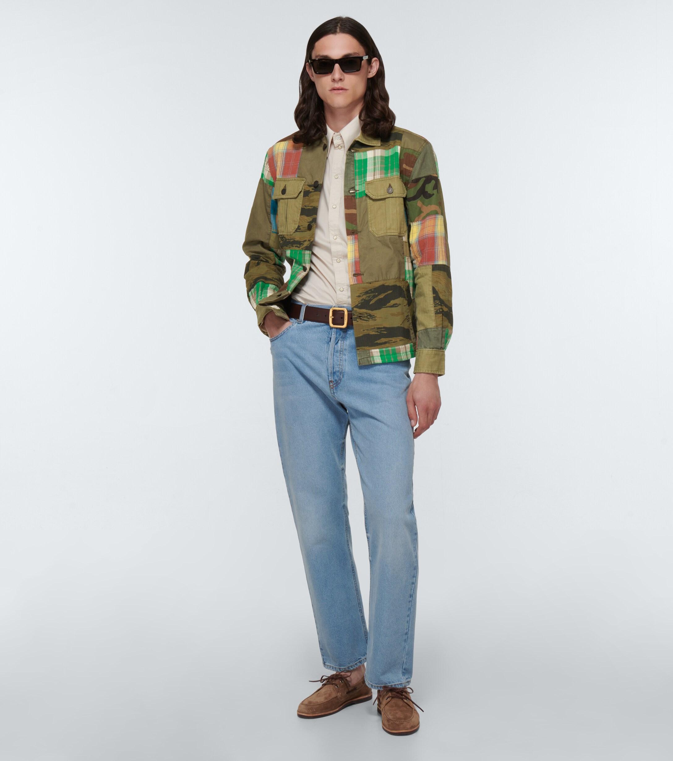 RRL Limited Edition Patchwork Shirt Jacket in Green for Men | Lyst