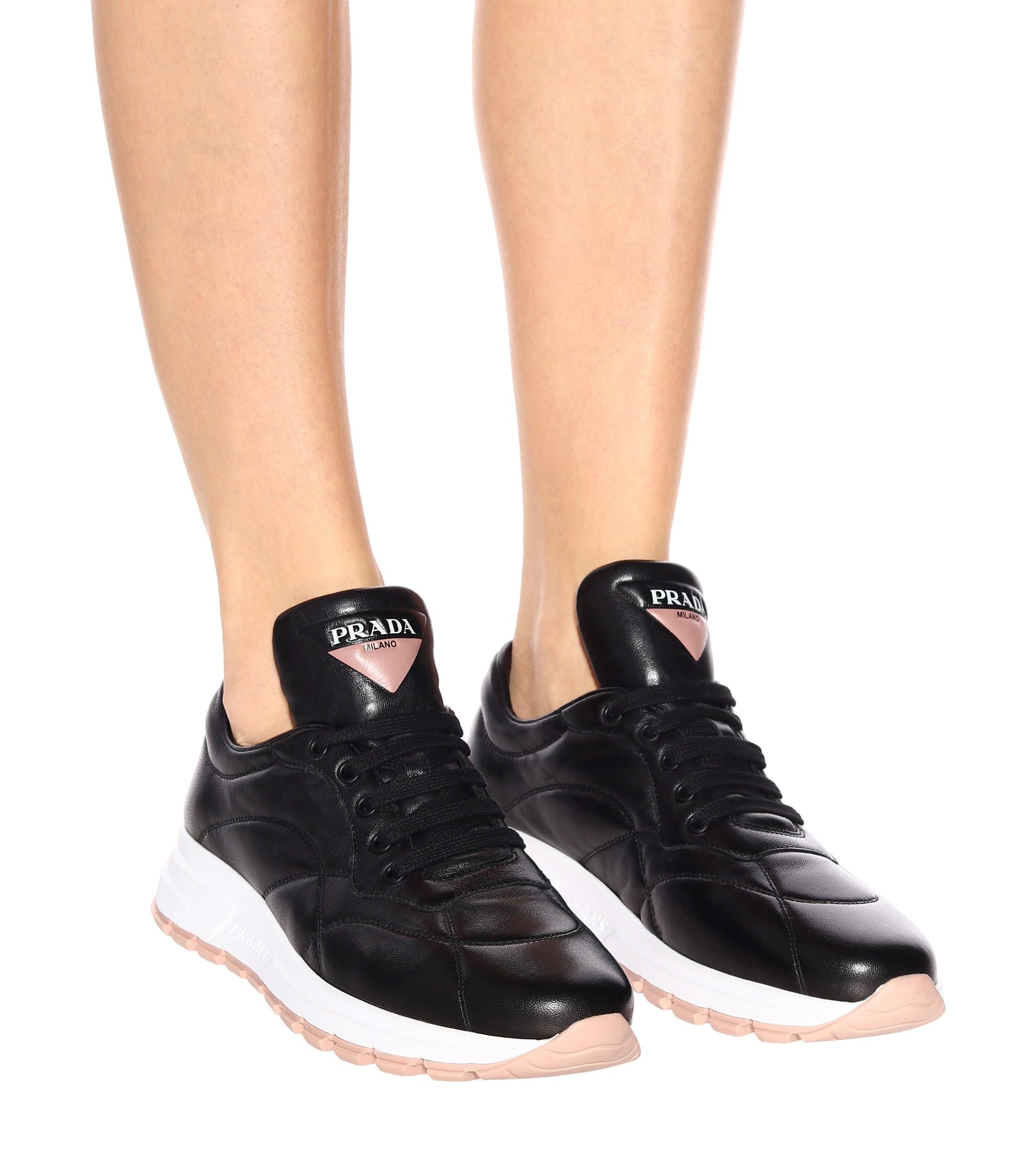 Prada Prax-01 Sneakers Leather Black - Save 5% - Lyst