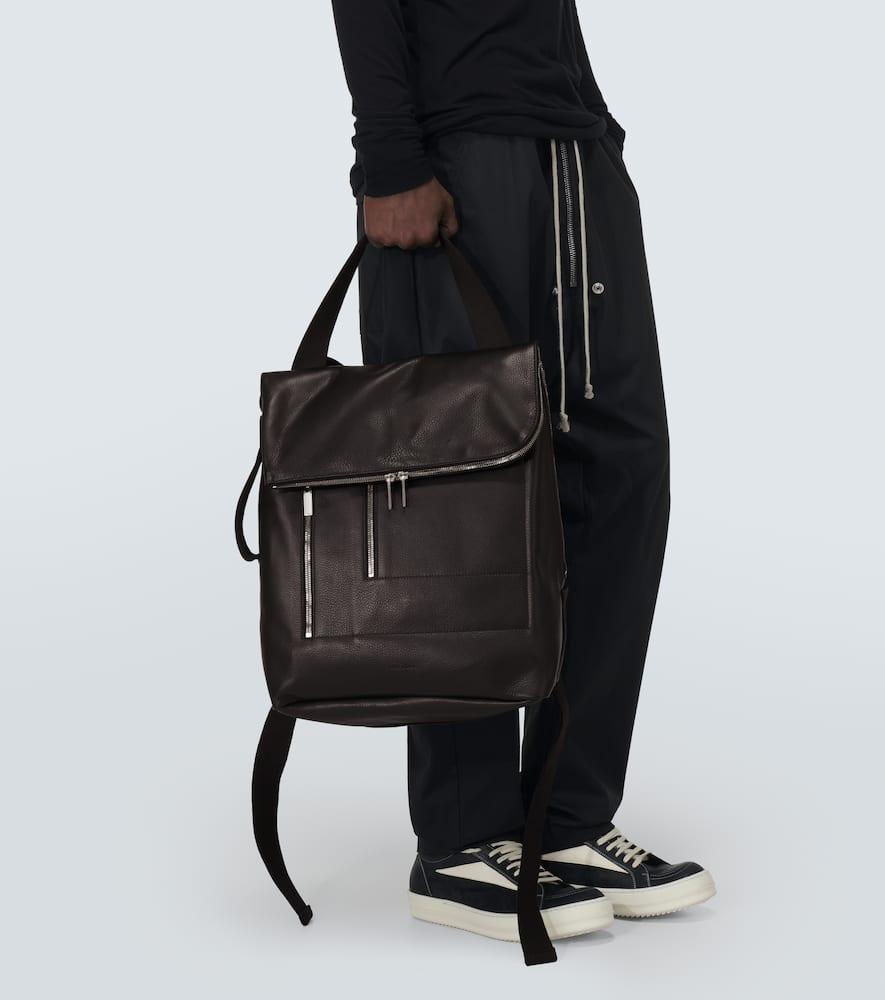 Rick Owens Cargo Leather Backpack in Black for Men | Lyst