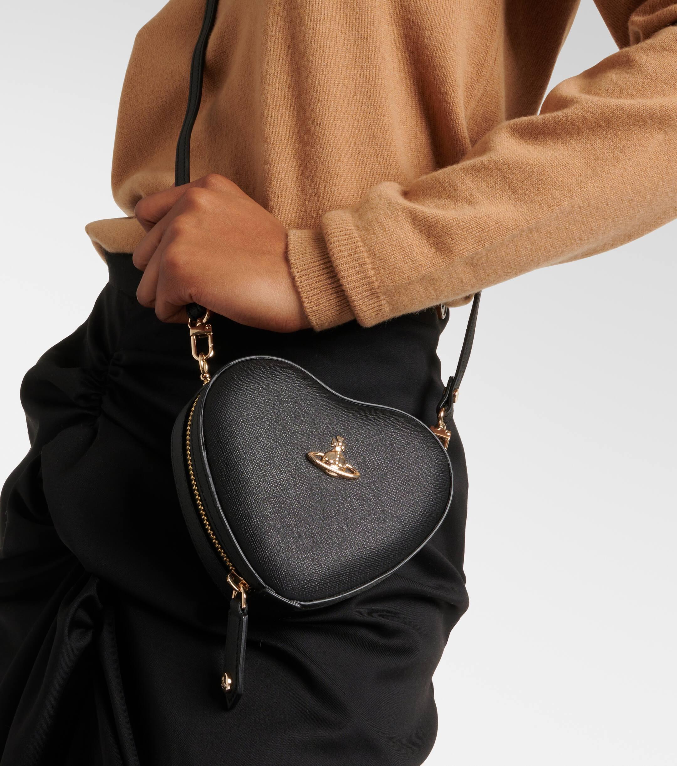 Vivienne Westwood Heart Mini Faux Leather Crossbody Bag in Black Lyst UK