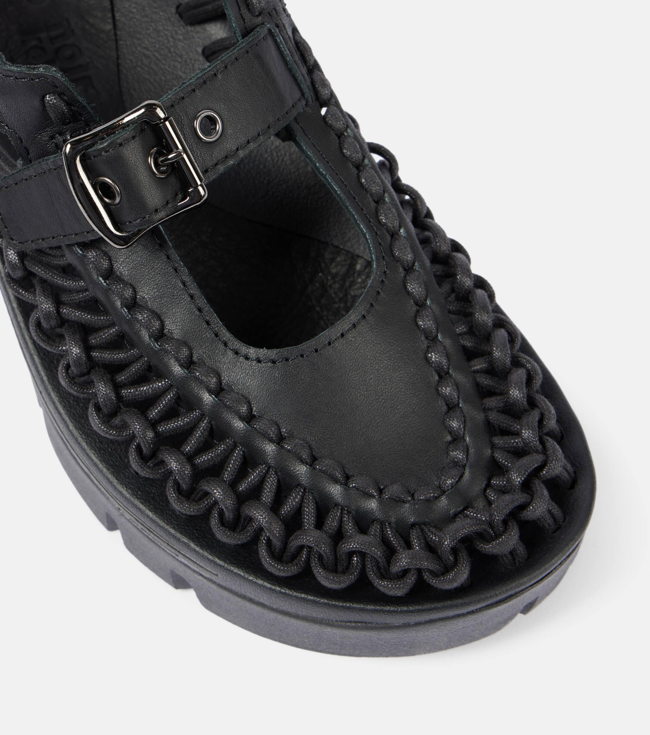 Noir Kei Ninomiya Keen Uneek Platform Mary Jane Flats in Black