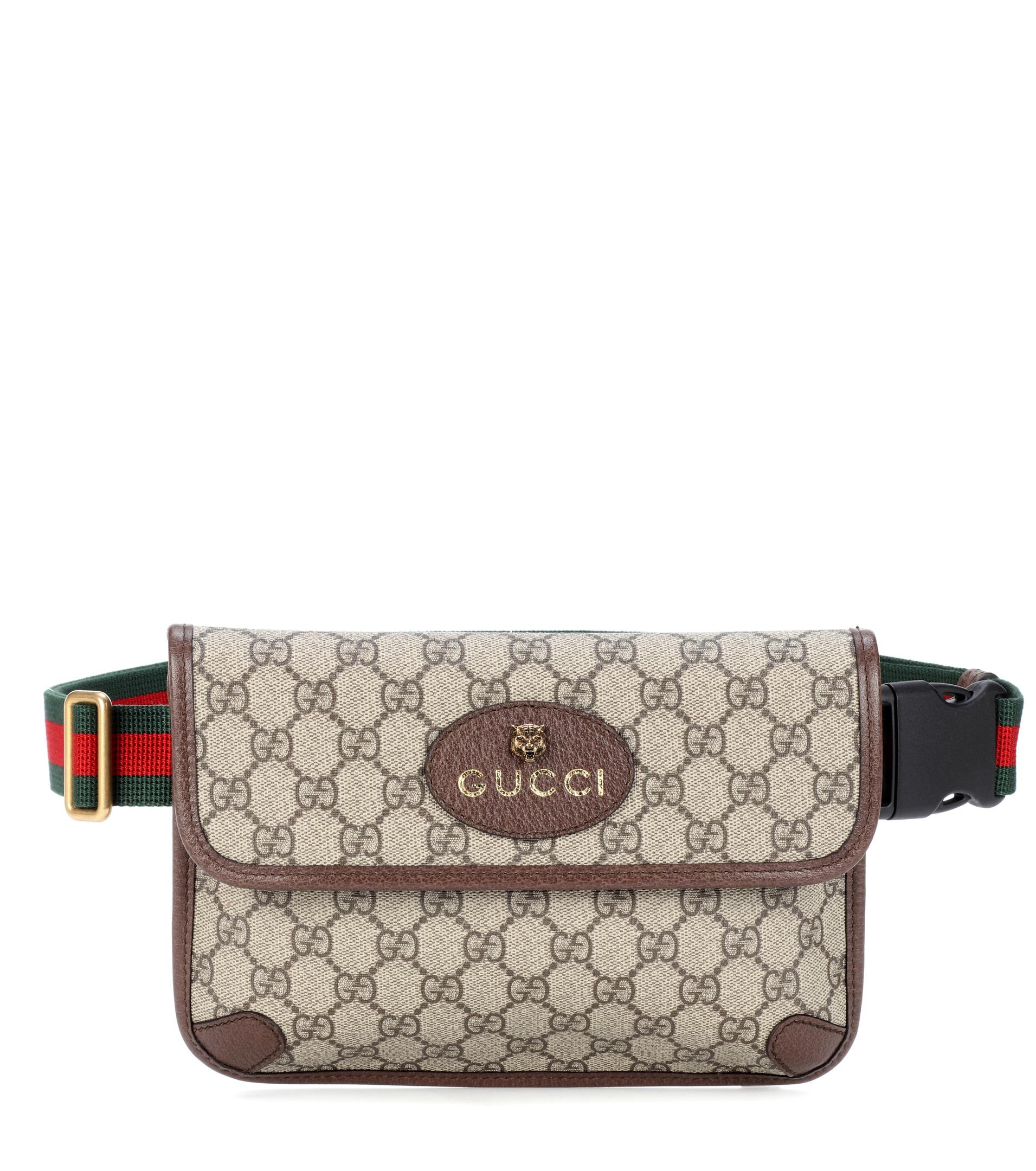 Gucci Leather-trimmed Belt Bag in Brown - Lyst