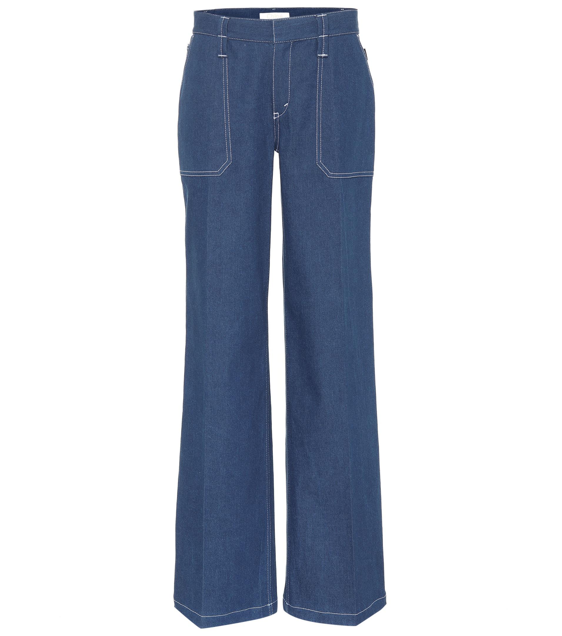 Chloé Flared Jeans in Blue - Lyst