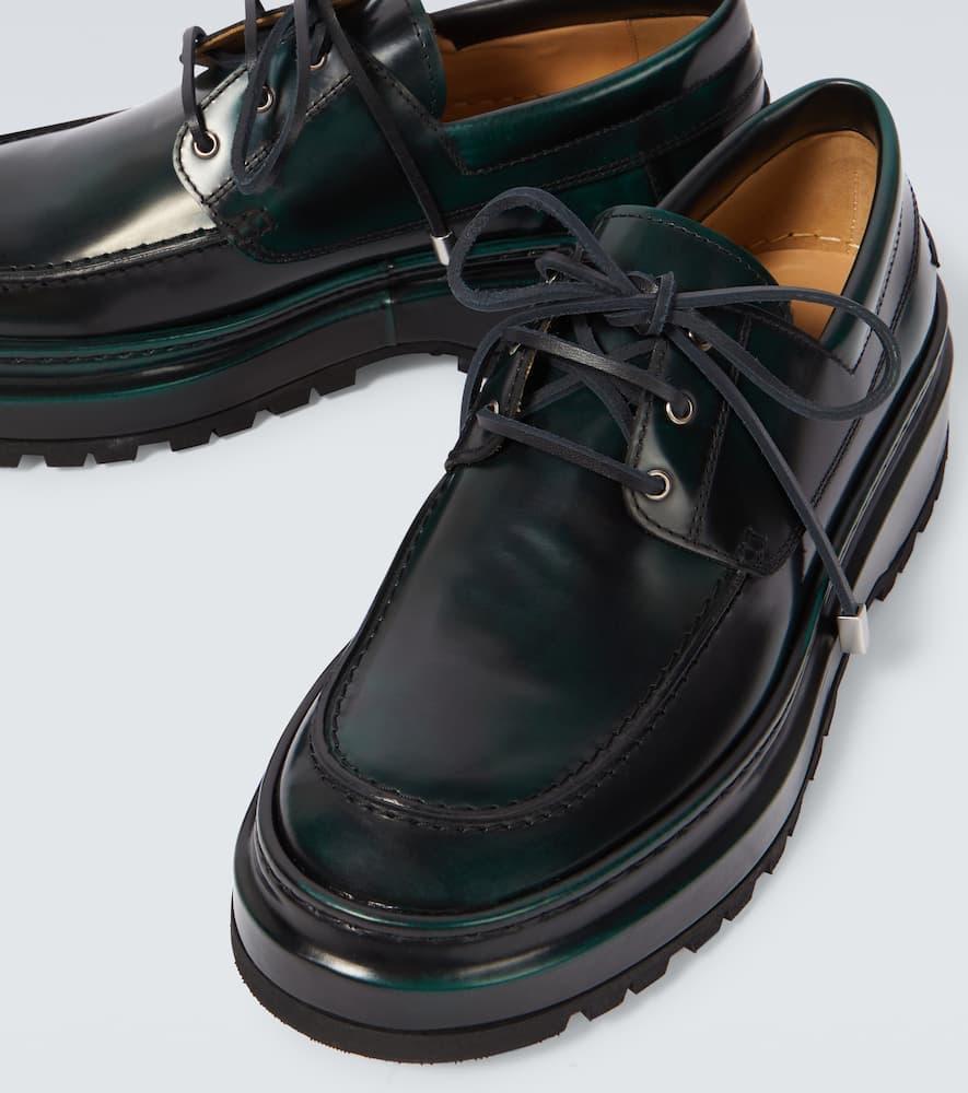 Jacquemus Les Bateau Pavane Leather Derby Shoes in Black for Men