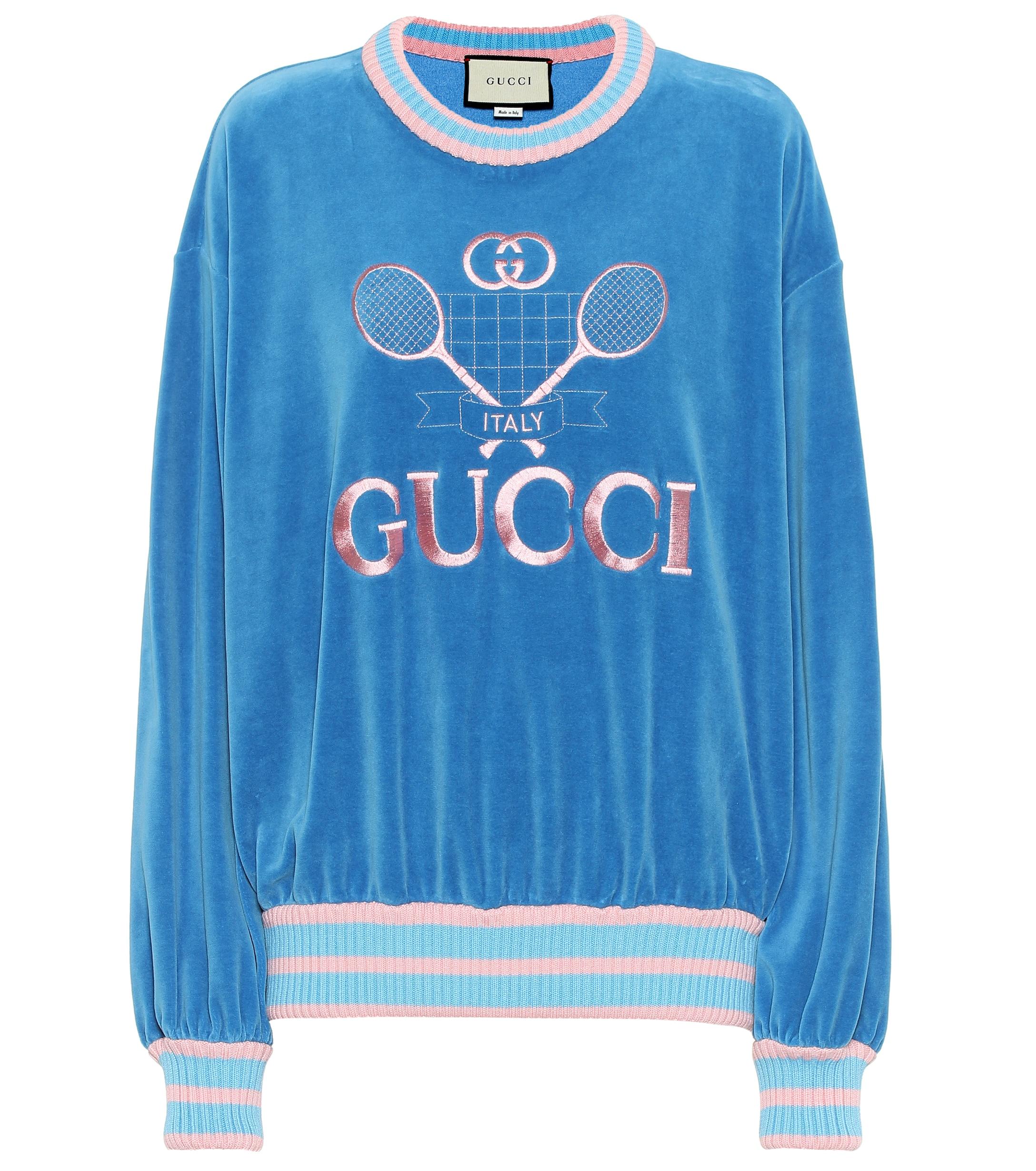 verkoopplan hoek Instrument Gucci Sweatshirt With Tennis in Blue | Lyst