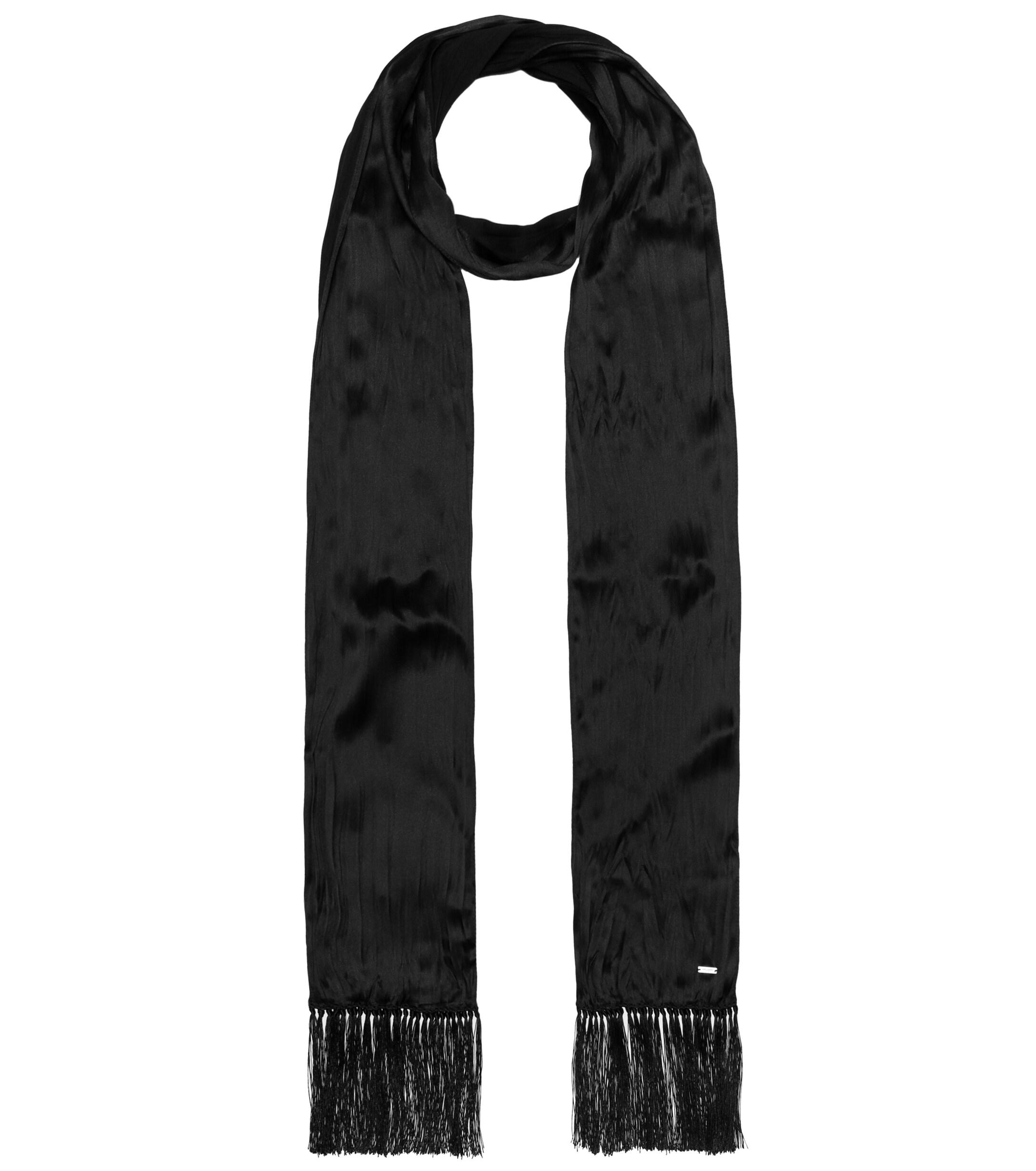 satin scarf black