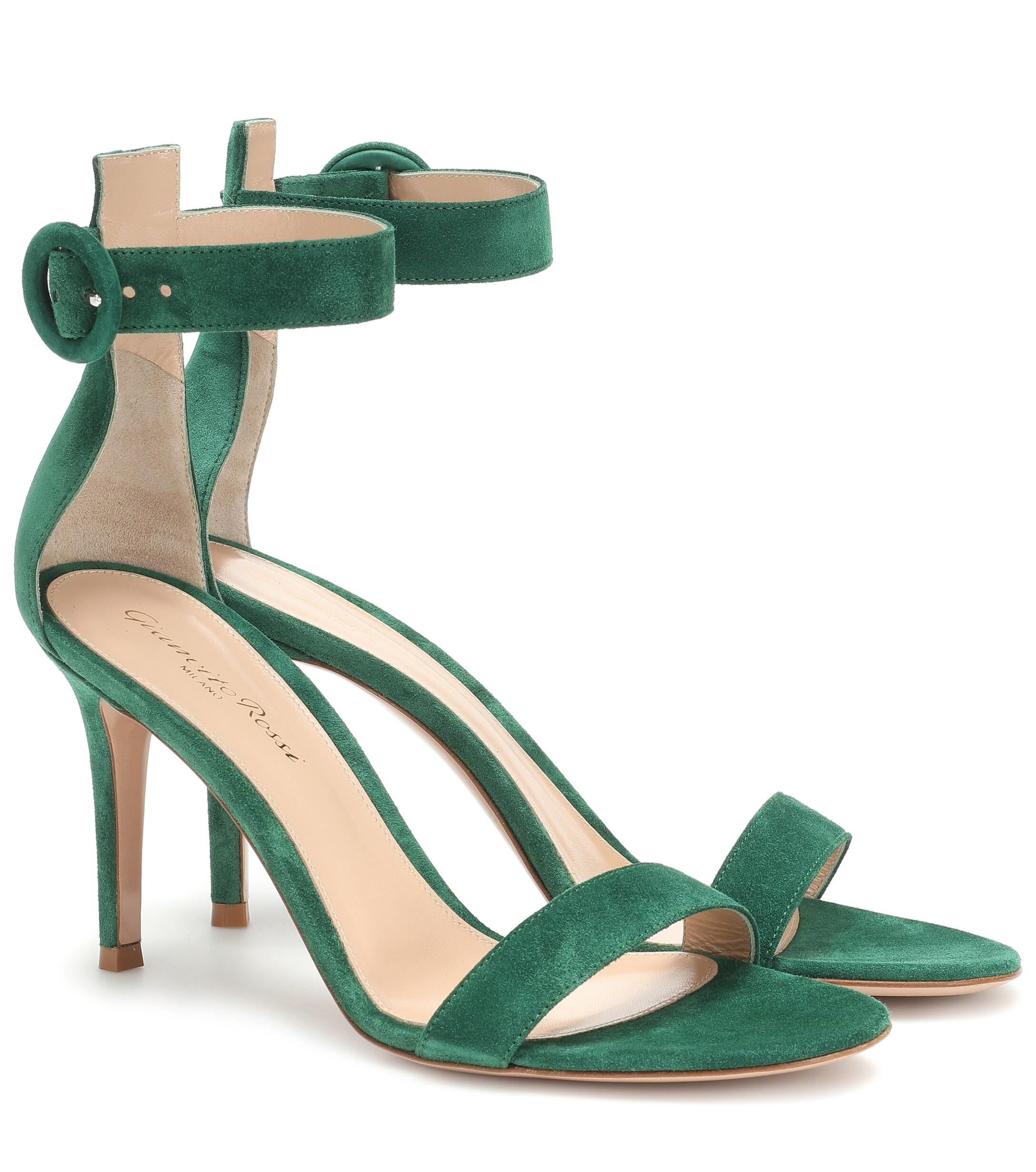 gianvito rossi portofino 70 suede sandals