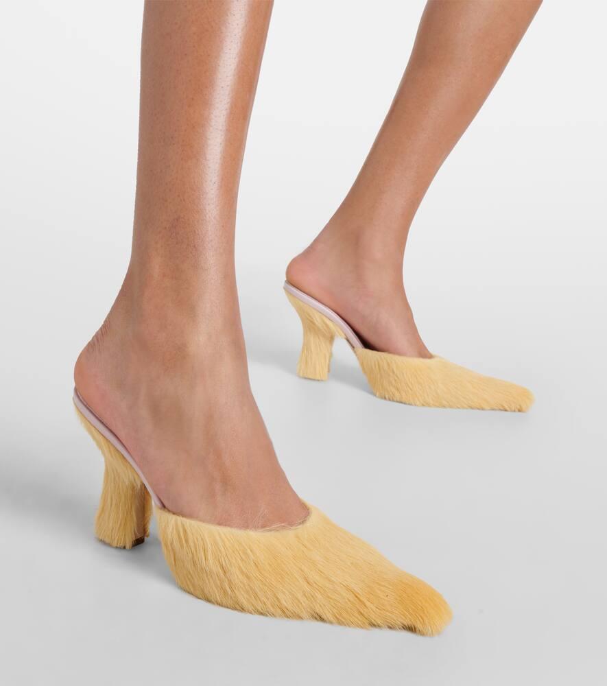 Burberry Calf Hair Mules in Natural Lyst Canada