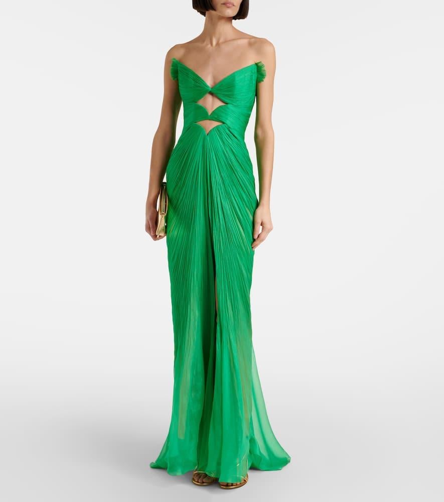 新品未使用　MARIA LUCIA HOHAN　シルク100％ケープ／グリーン系 Maria Lucia Hohan Cassiopea Silk Gown in Green | Lyst