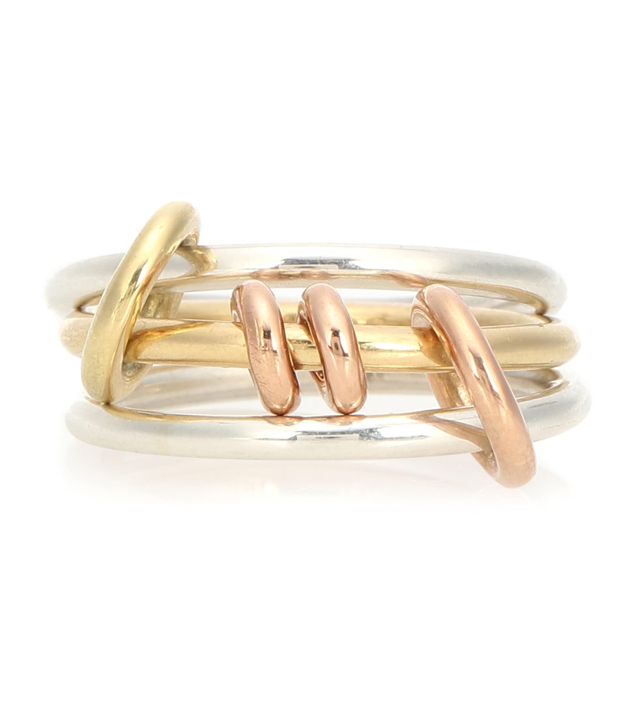 Acacia 18kt Gold And Sterling Silver Linked Rings
