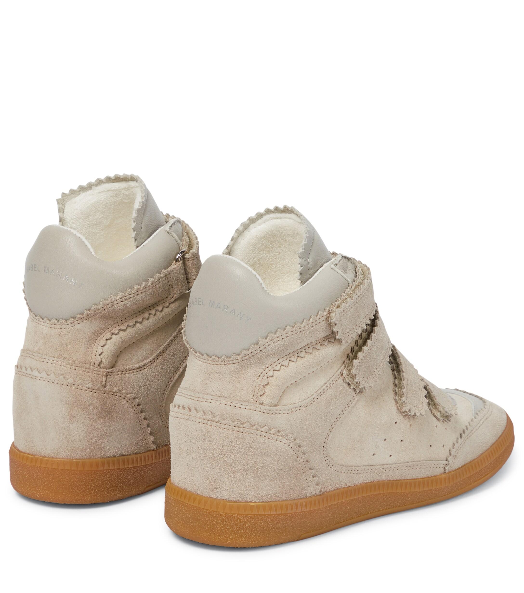 Isabel Marant Bilsy Suede High-top Sneakers in Beige (Natural) - Lyst