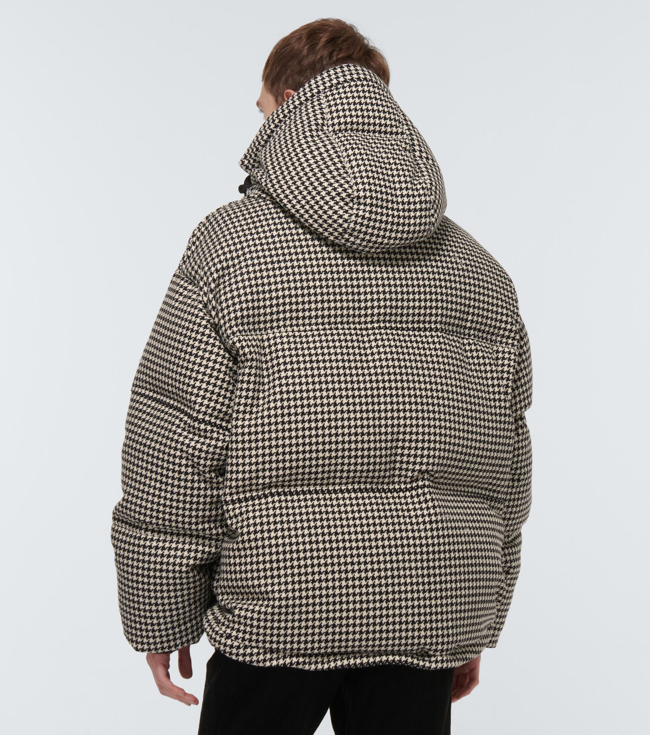 AMI Houndstooth Down Jacket for Men | Lyst