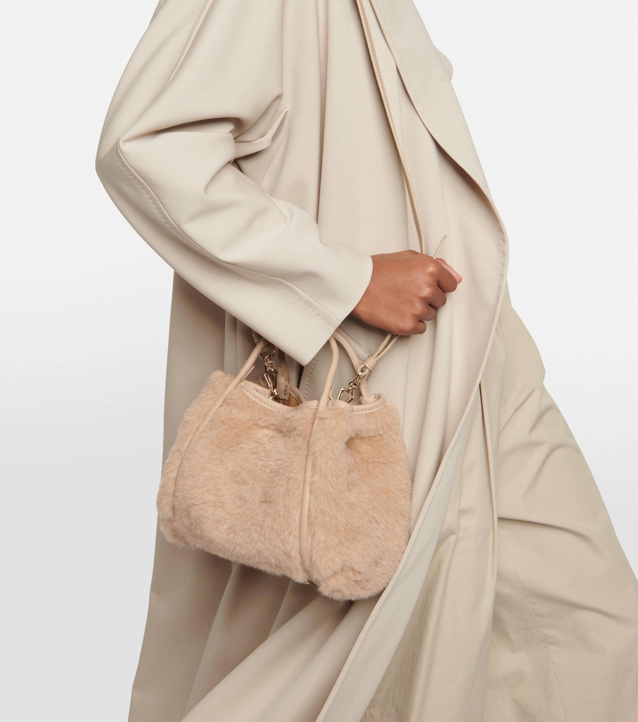 Max Mara Marine Mini Teddy Tote Bag in Natural | Lyst UK