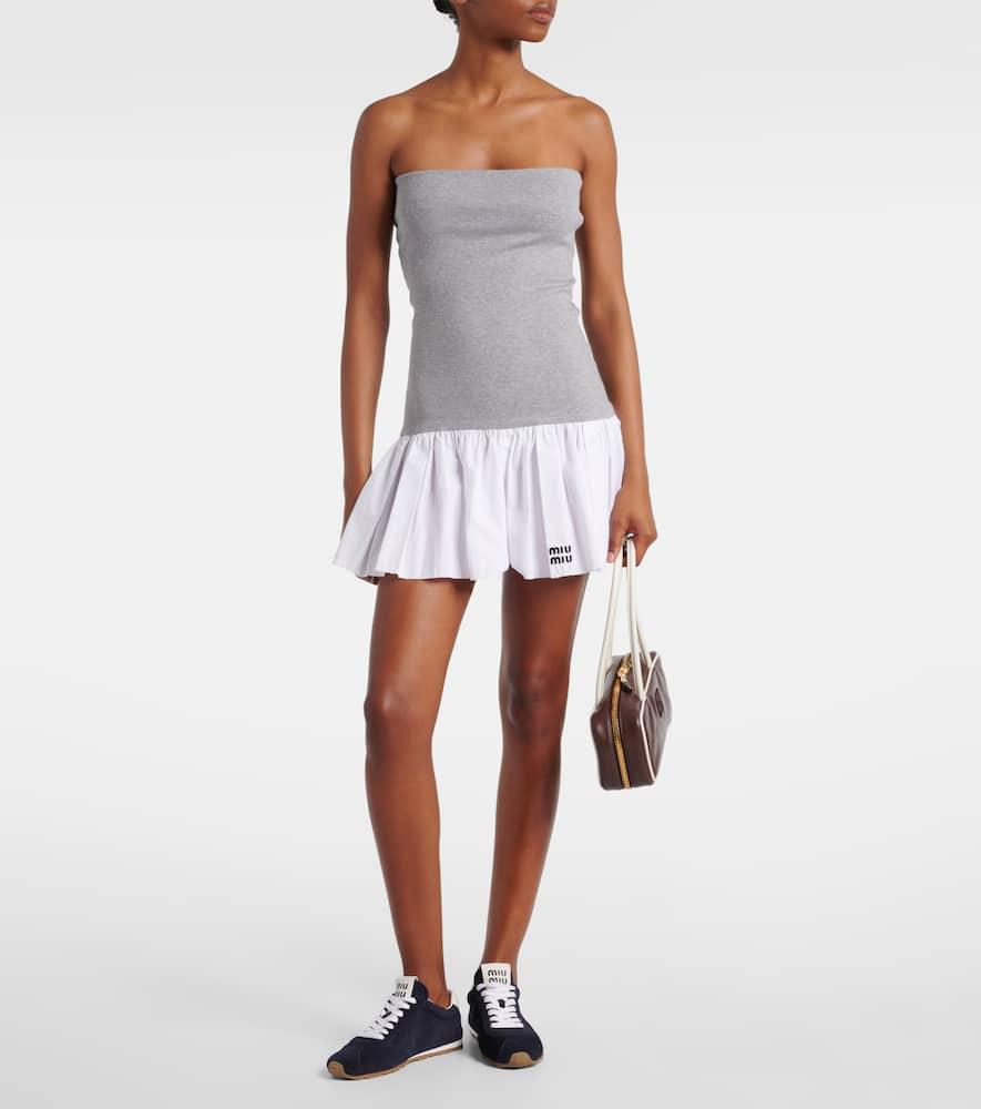 MIU MIU Cotton Mini Dress - Black | Garmentory