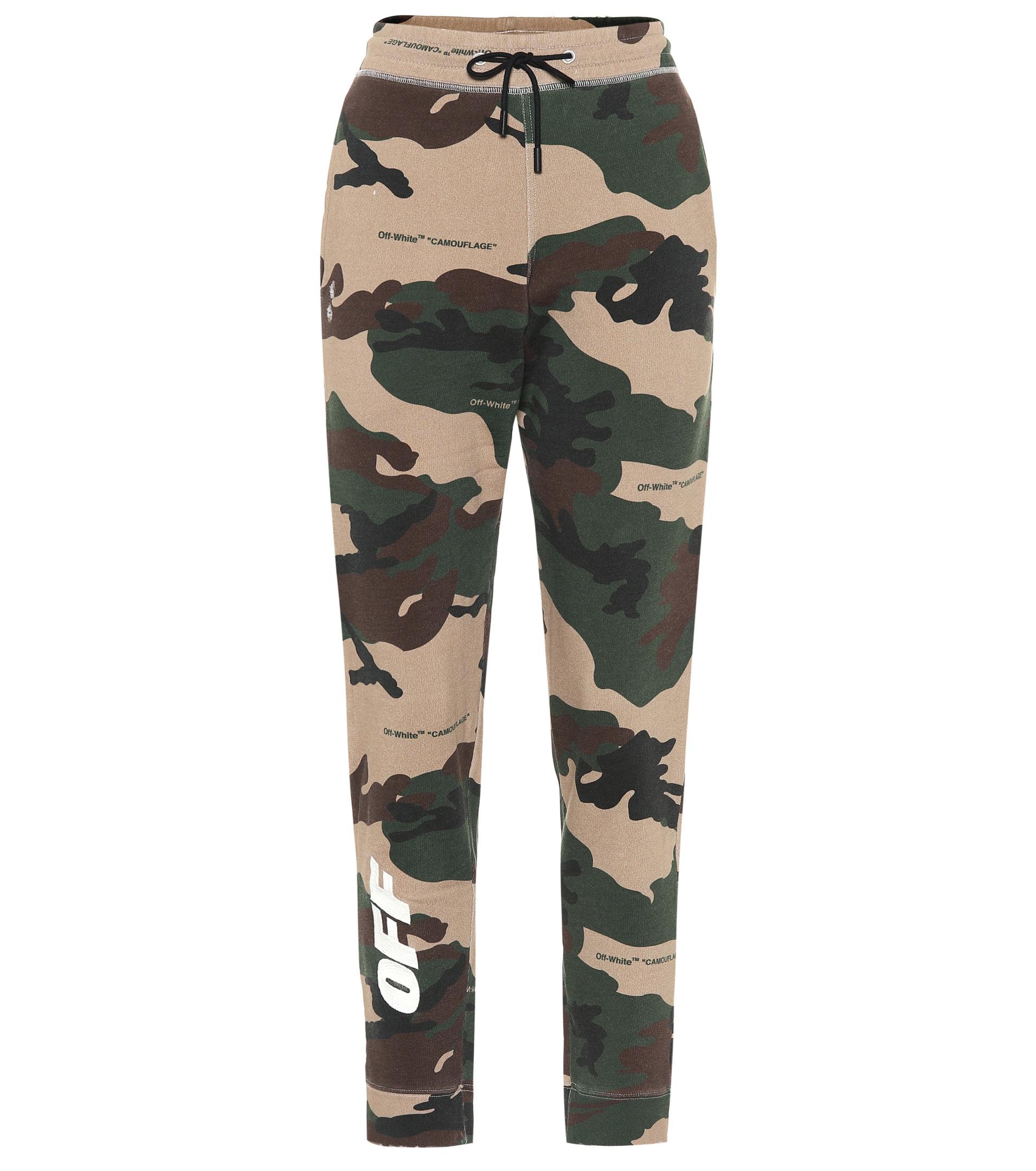 off white camo sweatpants