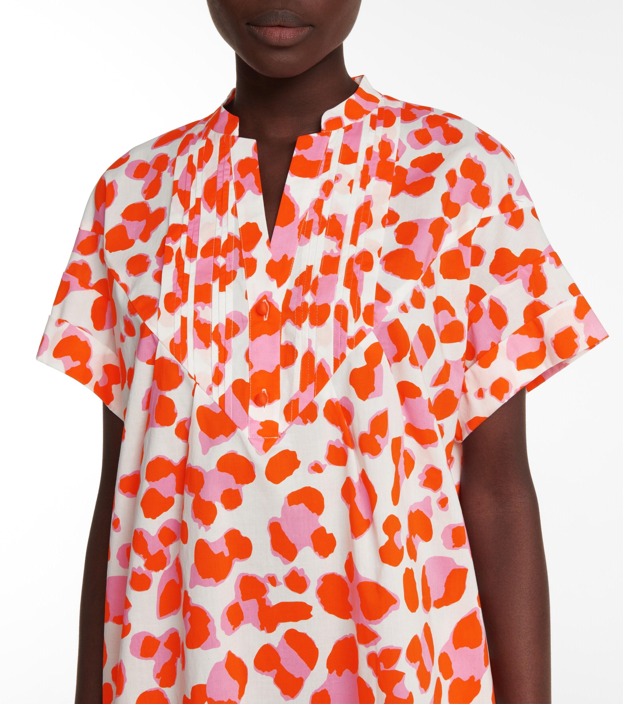 DVF Diane von Furstenberg Caleb leopard-print shirt - Orange
