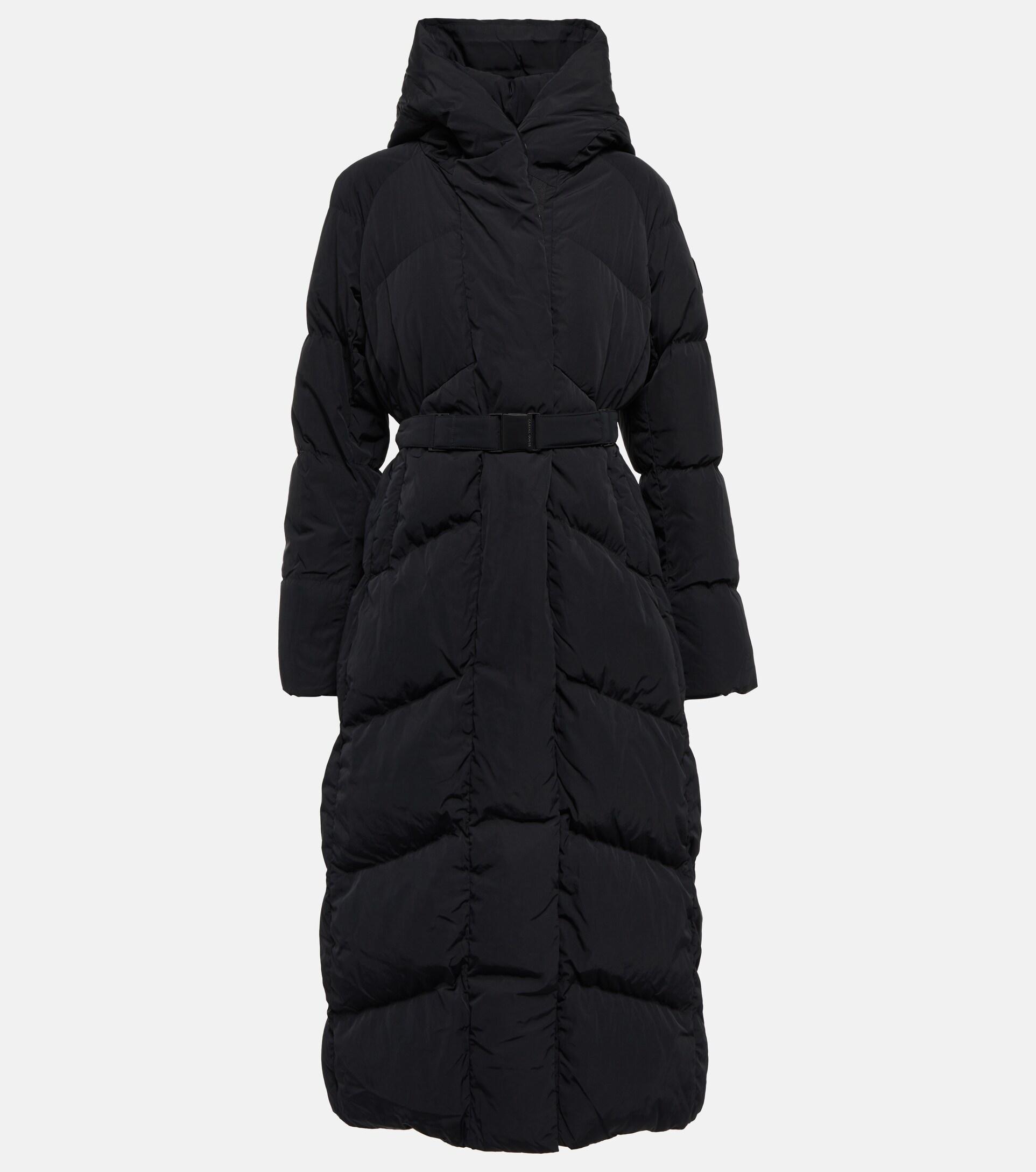 Canada Goose Marlow Belted Down Coat in Black | Lyst