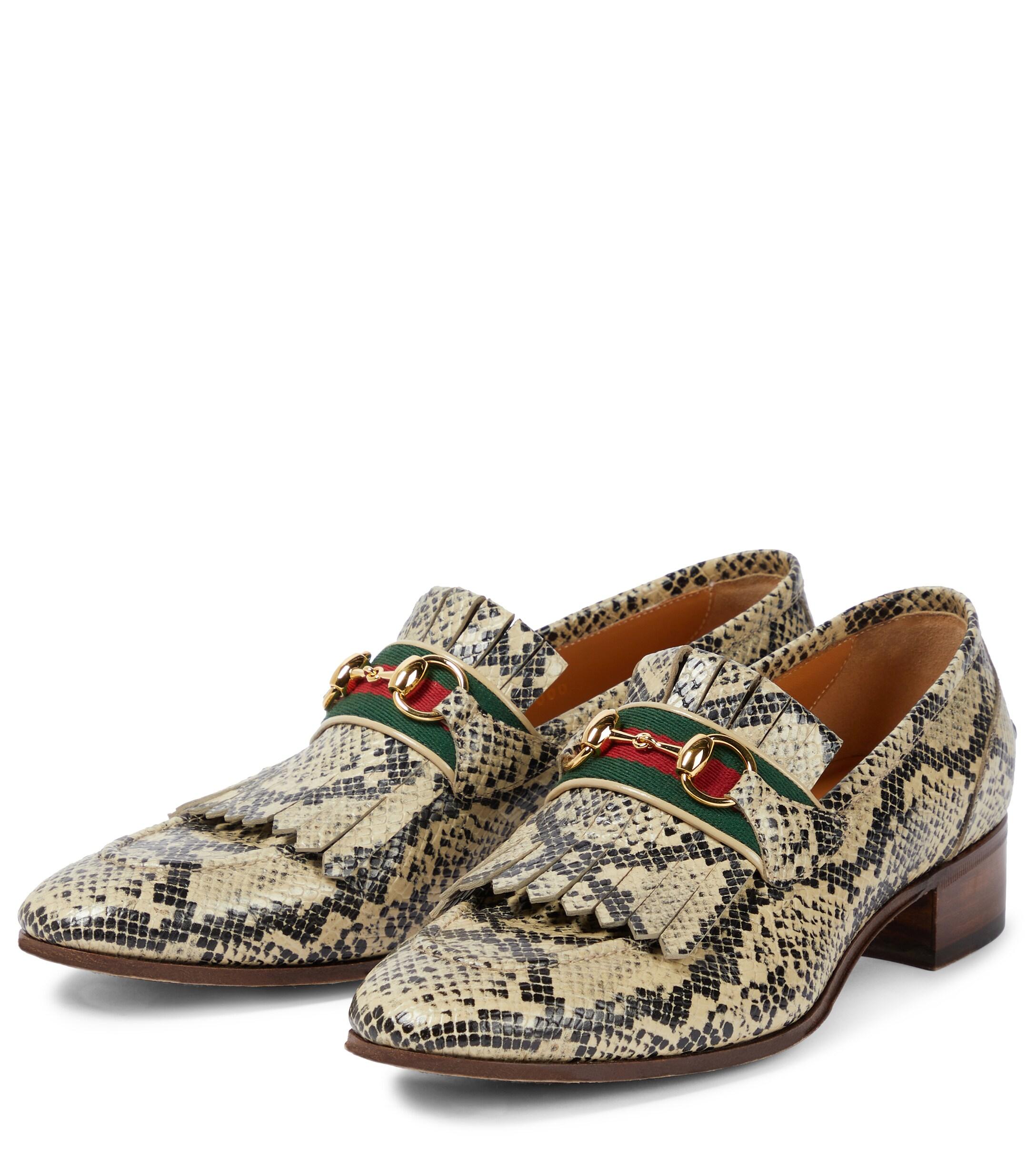 Gucci Snake-effect Leather Loafers | Lyst Canada