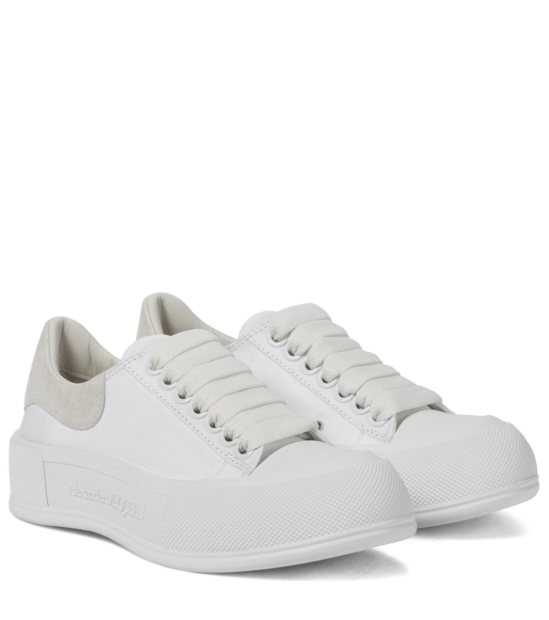 alexander mcqueen deck canvas sneakers