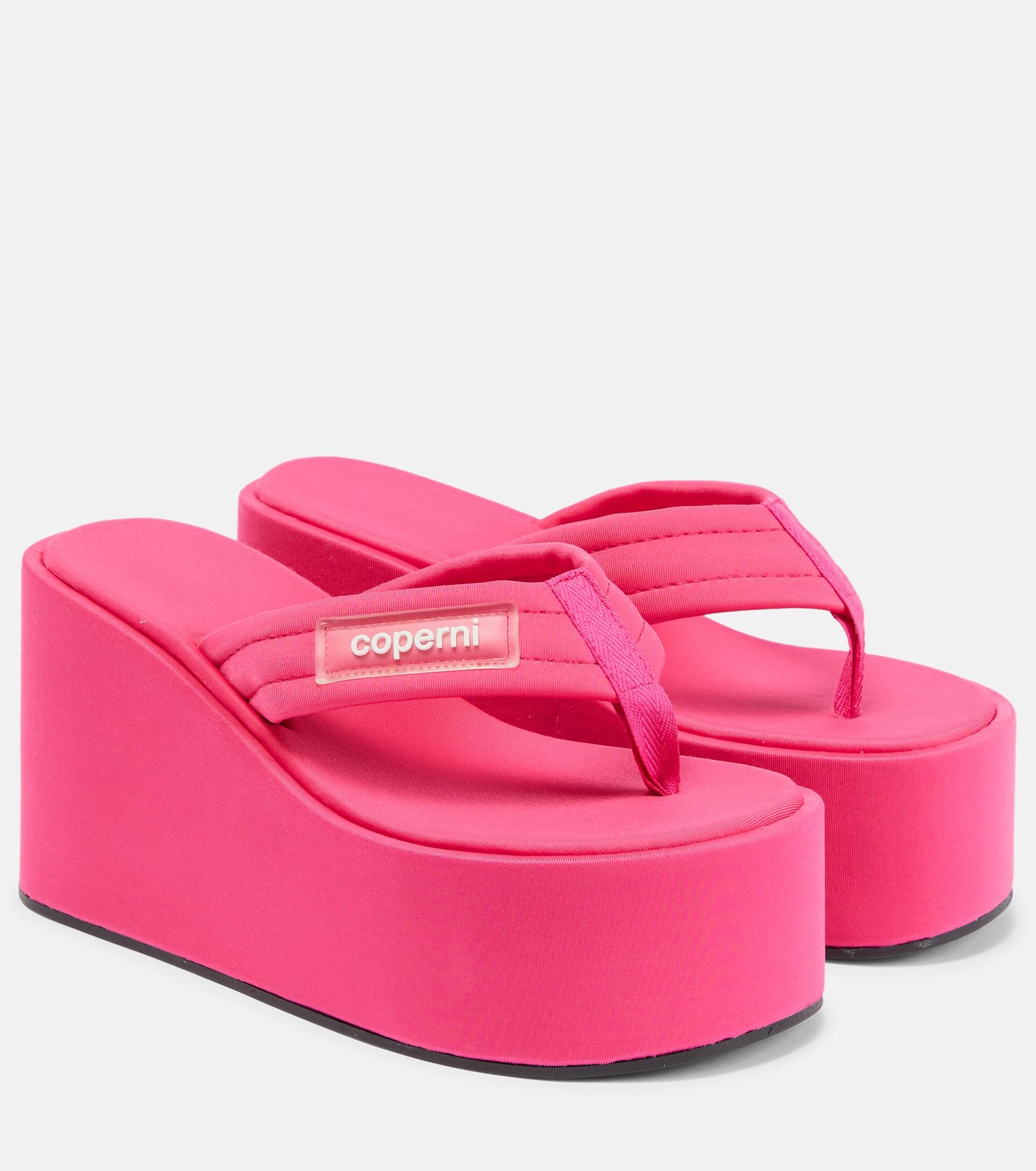 Coperni Platform Thong Sandals in Pink | Lyst