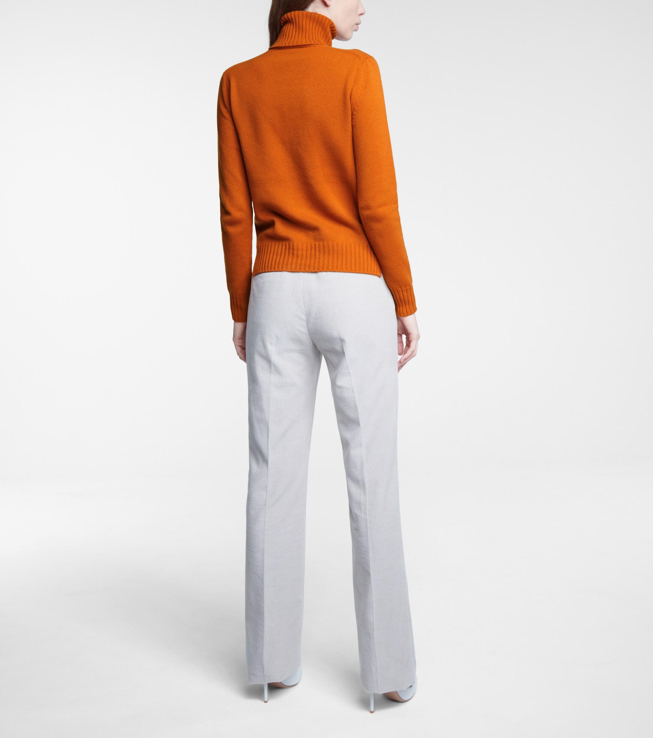 Loro Piana Parksville Baby-cashmere Turtleneck Sweater in Orange - Lyst
