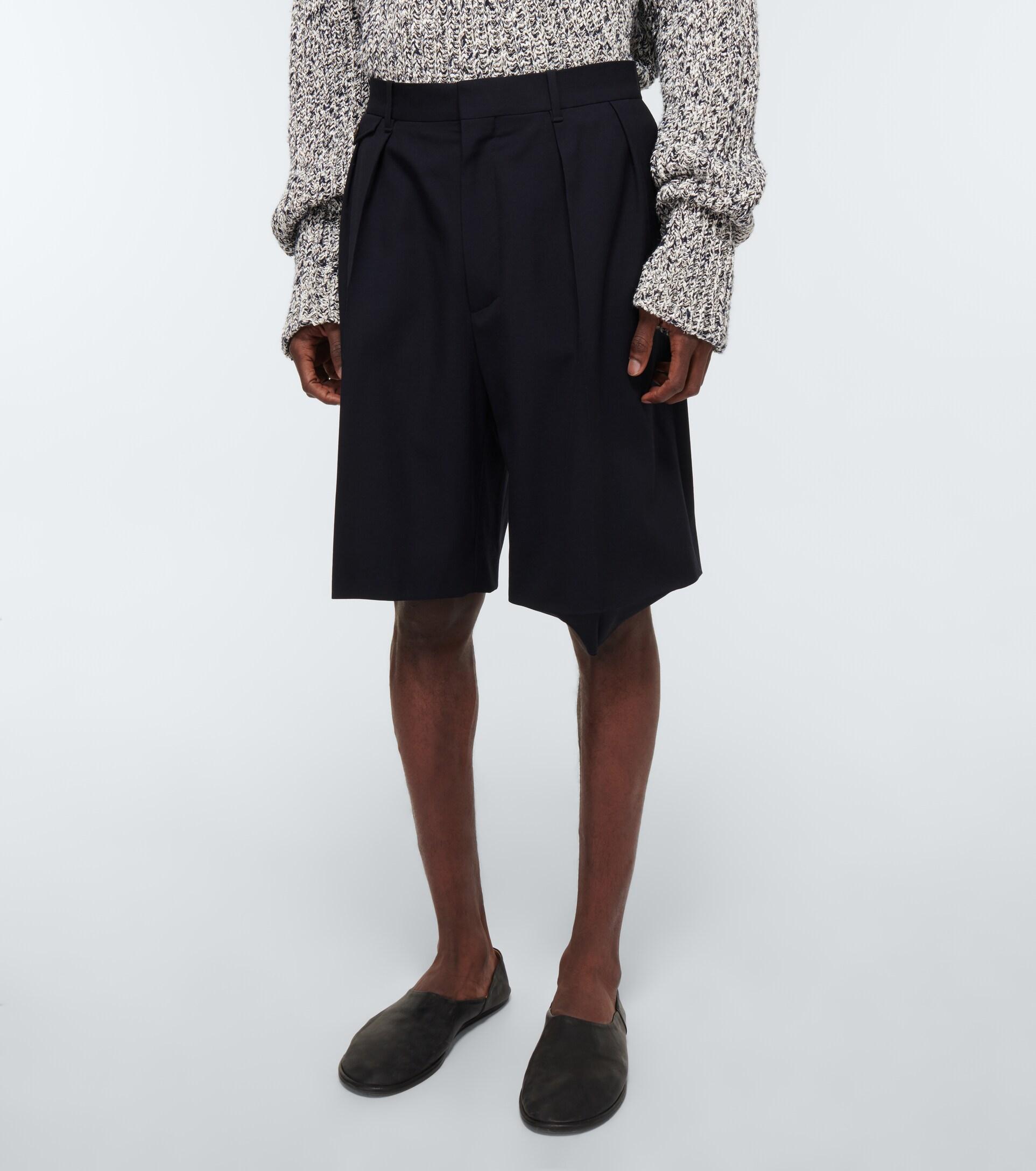 The Row Cello Wool Shorts in Dark Navy (Blue) for Men | Lyst