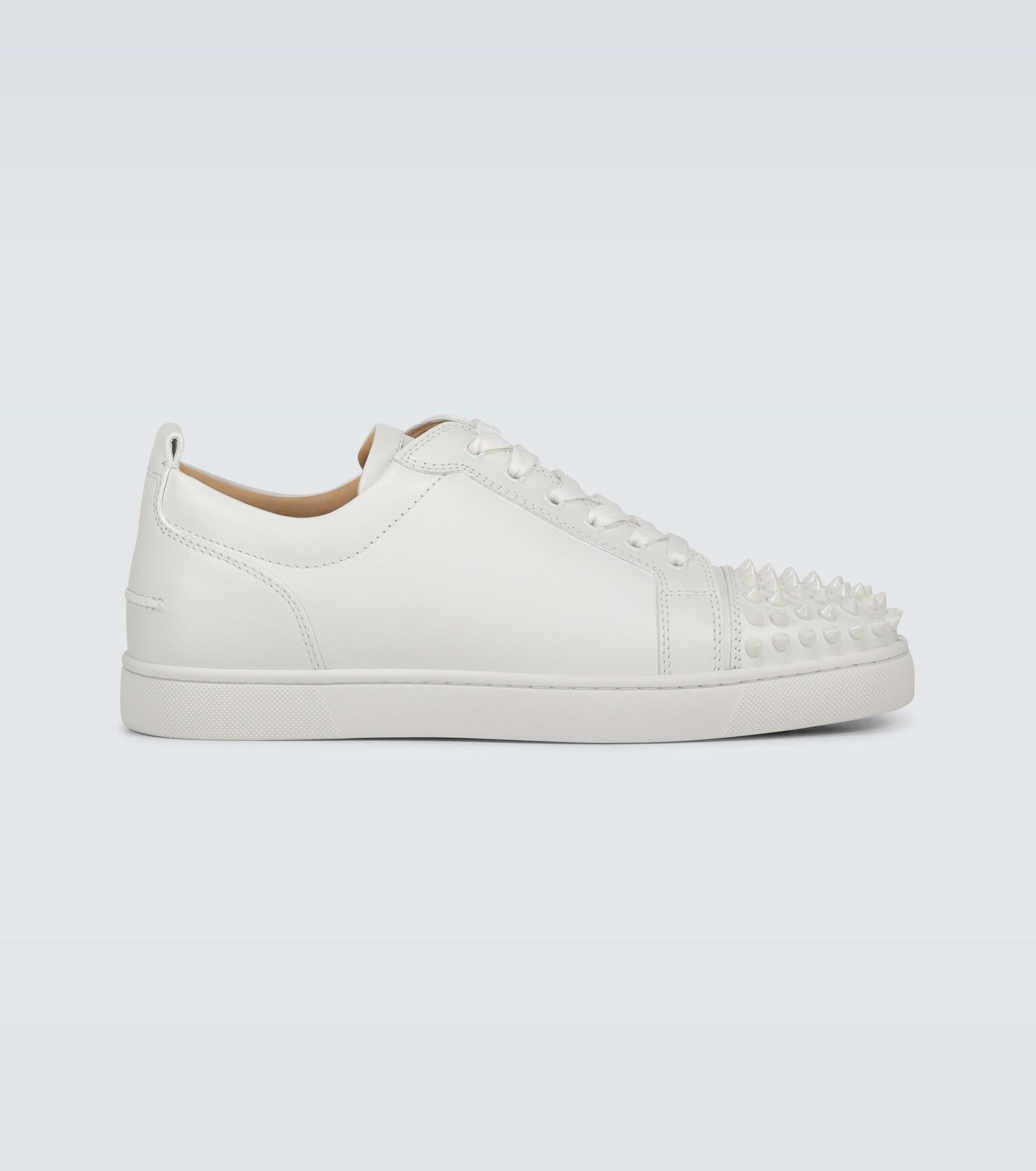 white low top christian louboutins