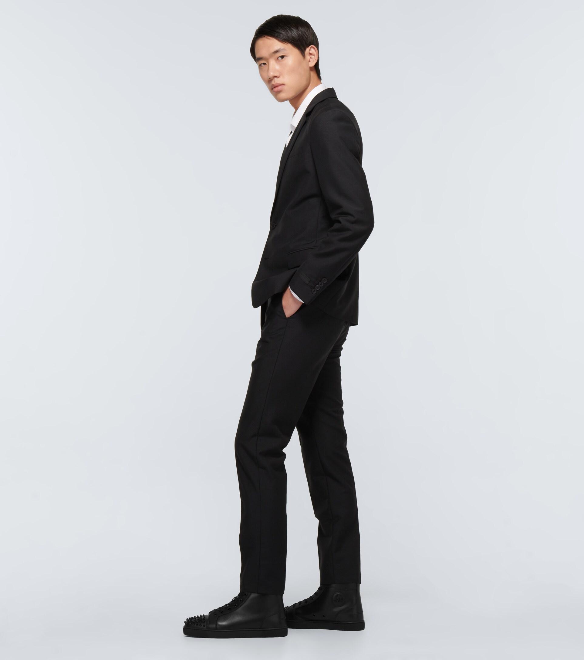 louboutin black spike sneakers