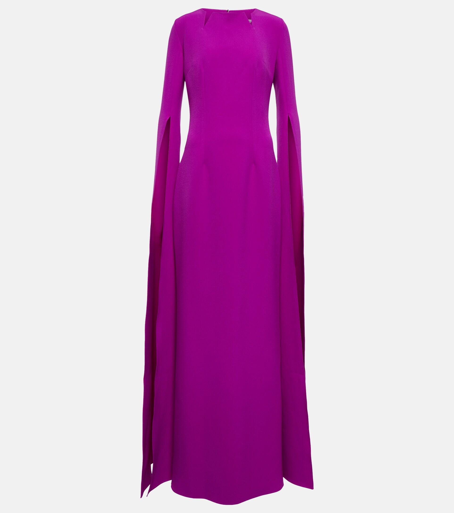 Safiyaa Crêpe Gown in Purple | Lyst