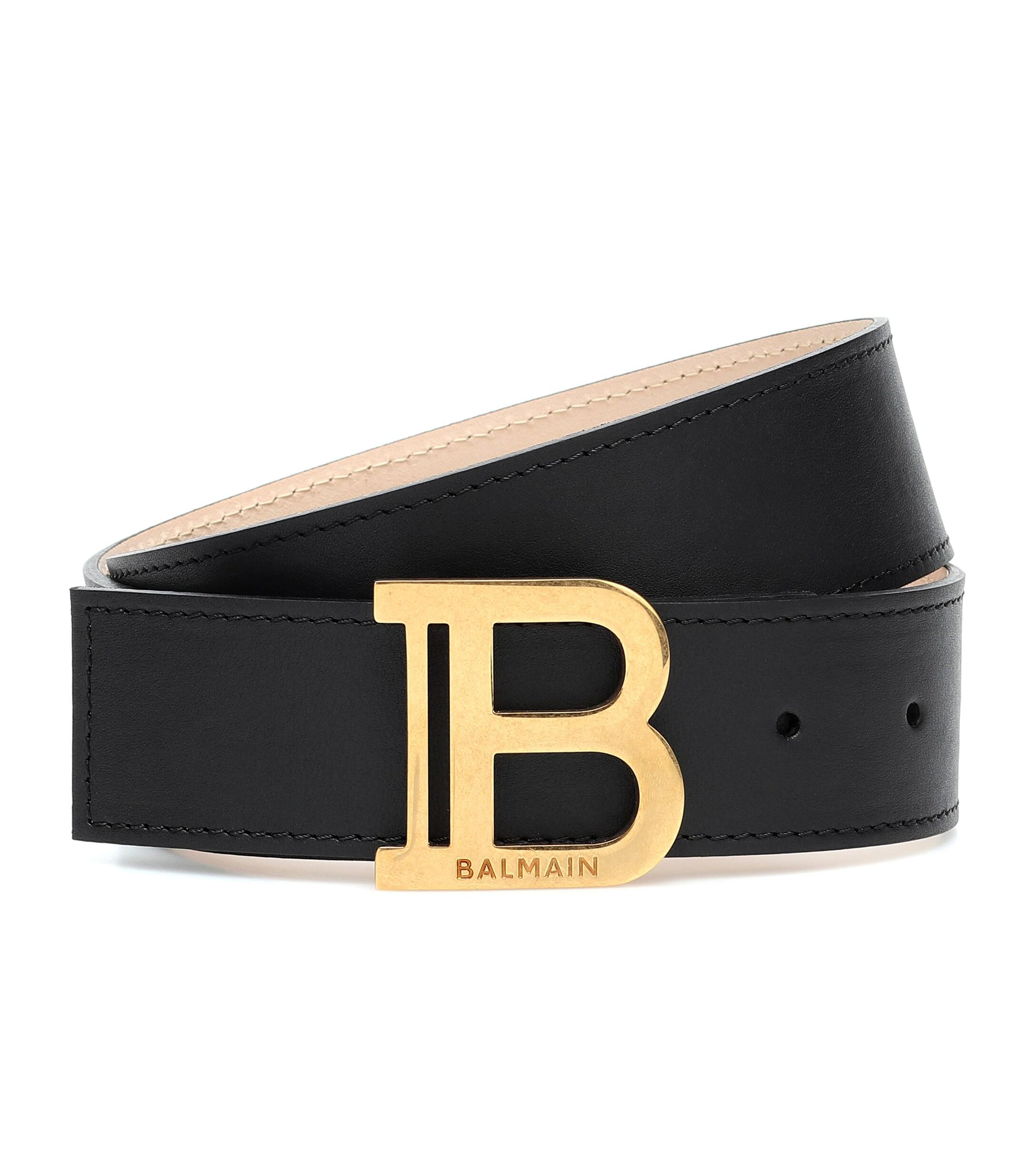 Balmain B-belt Leather Belt in Black - Lyst
