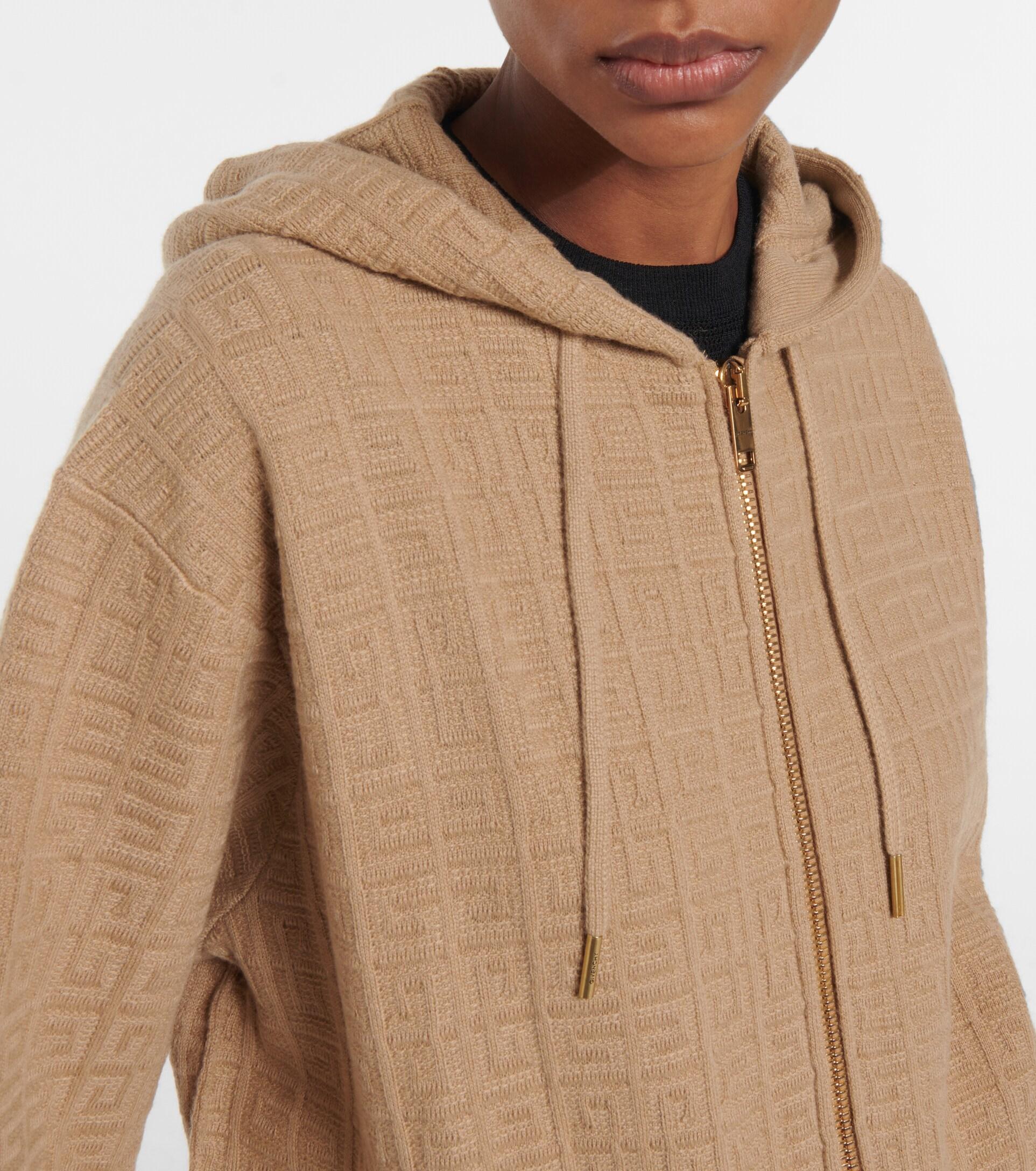 Givenchy 4g Jacquard Zipped Hoodie in Natural | Lyst