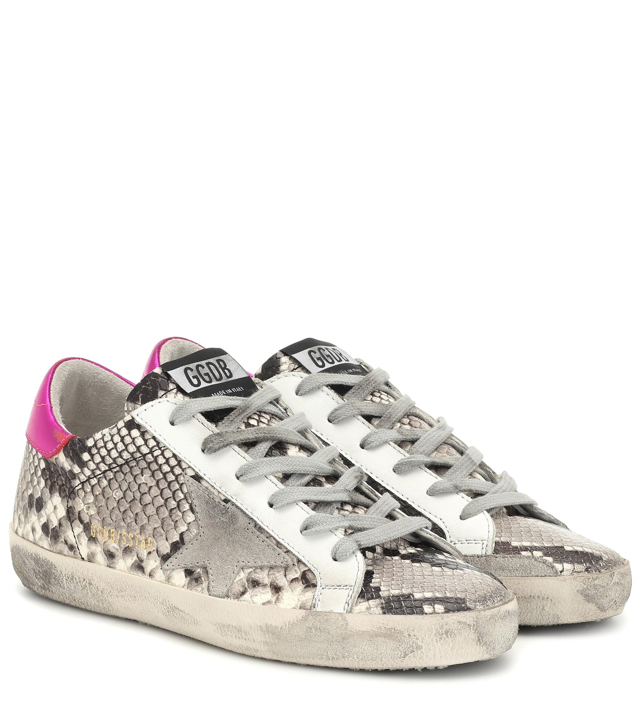 Golden Goose Deluxe Brand Leather Superstar Snake-effect Sneakers ...