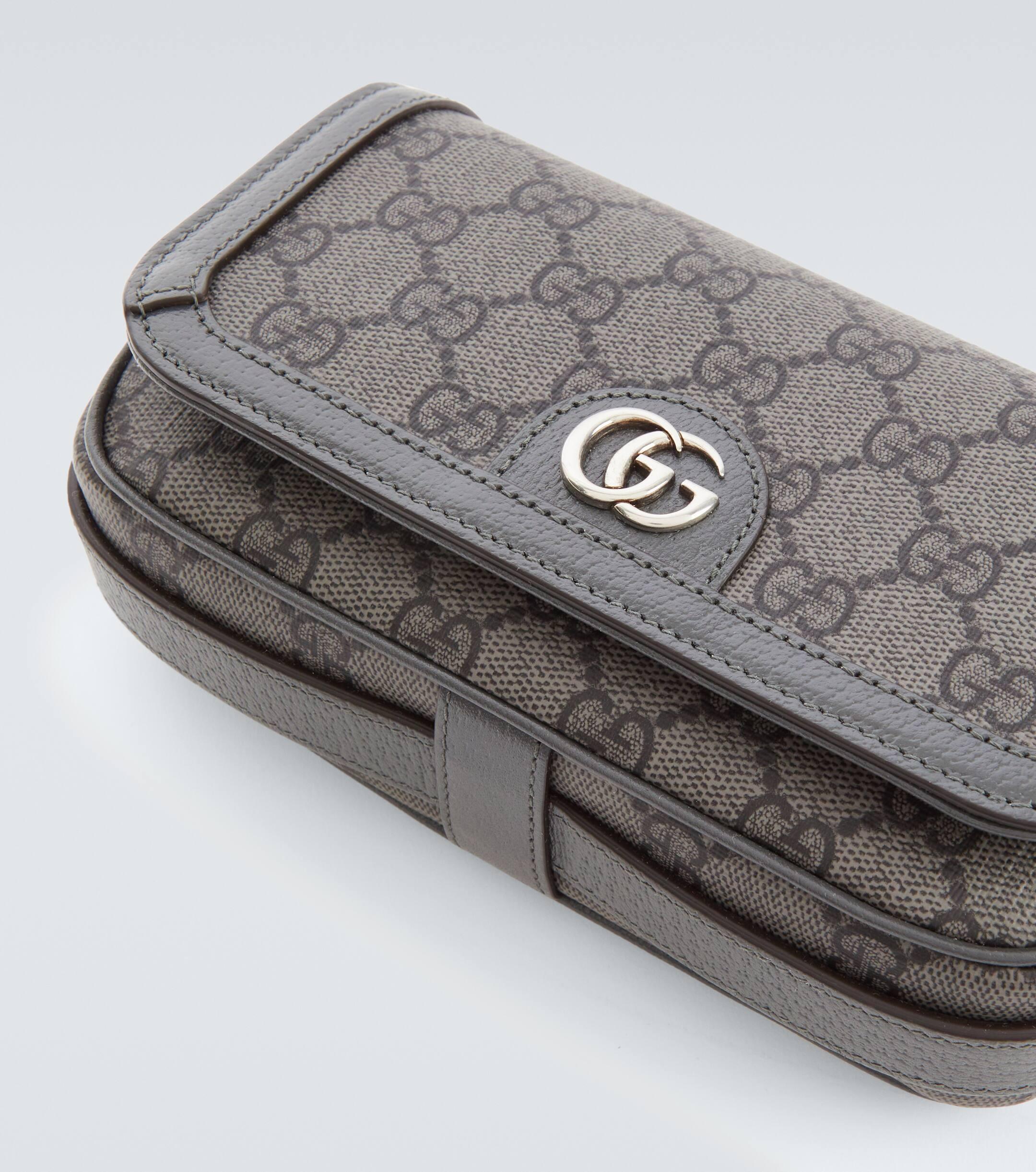 Gucci Ophidia Gg Canvas Super Mini Crossbody Bag in Grey for Men