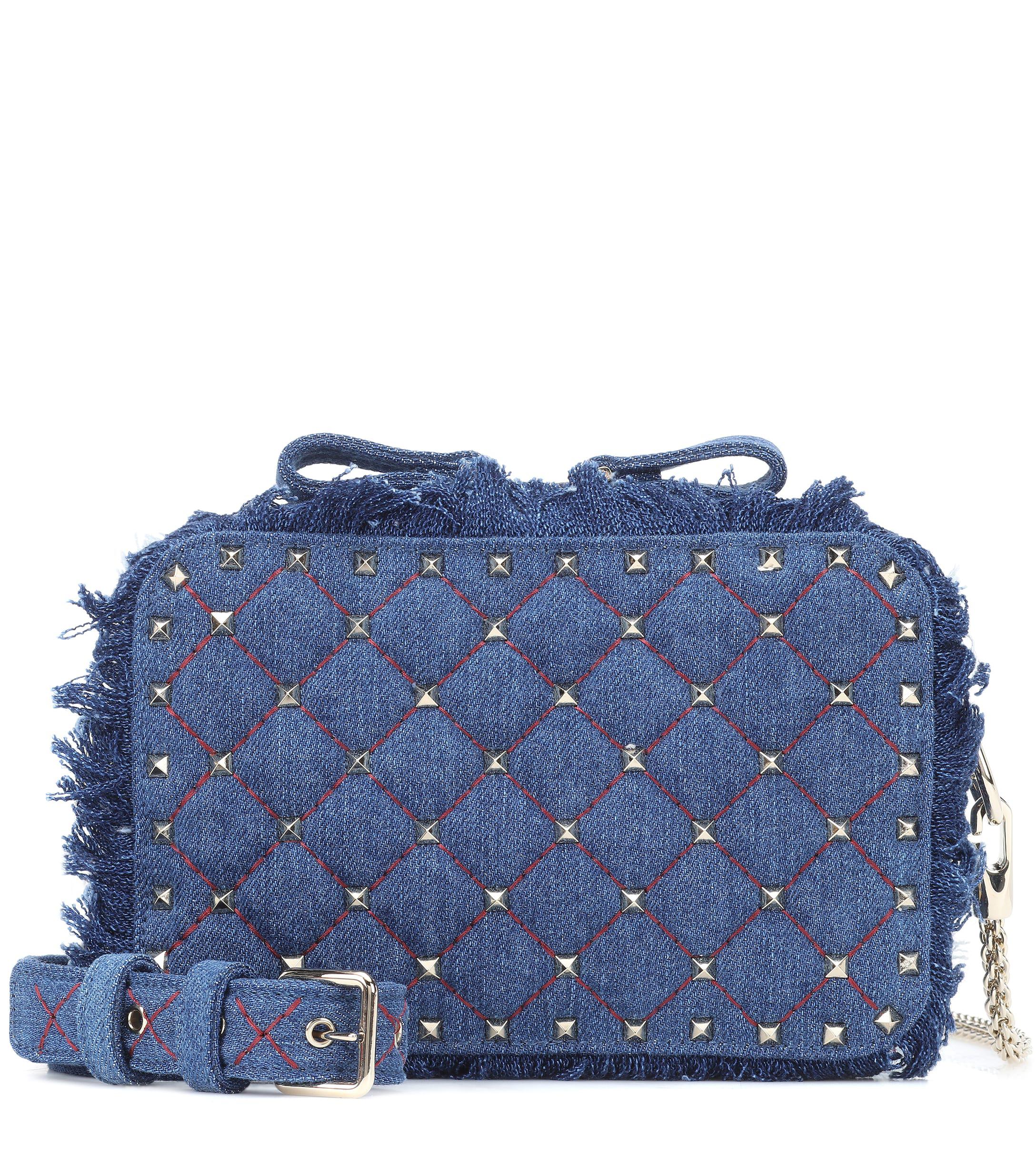 valentino denim rockstud bag