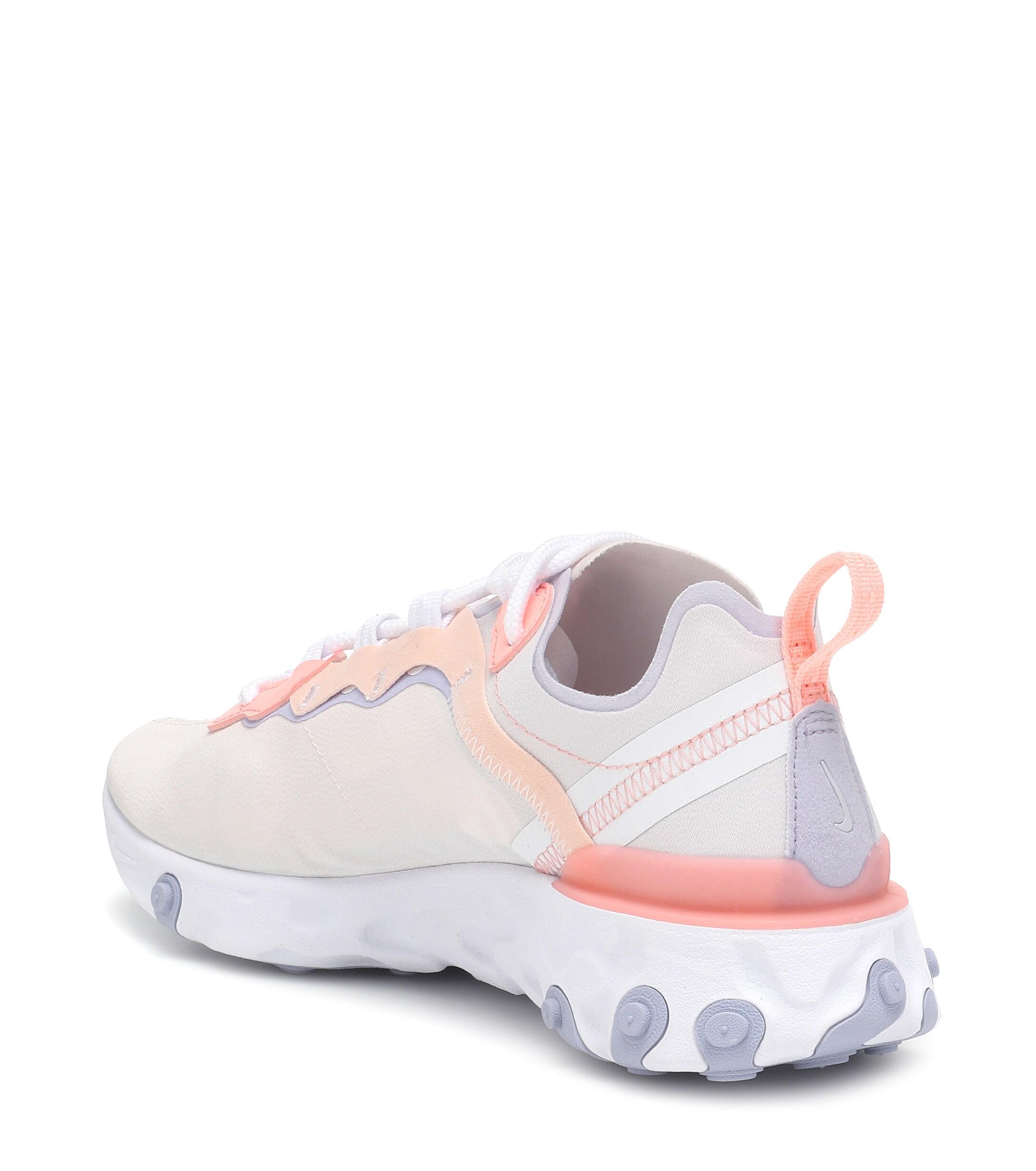 nike pink react element 55 trainers