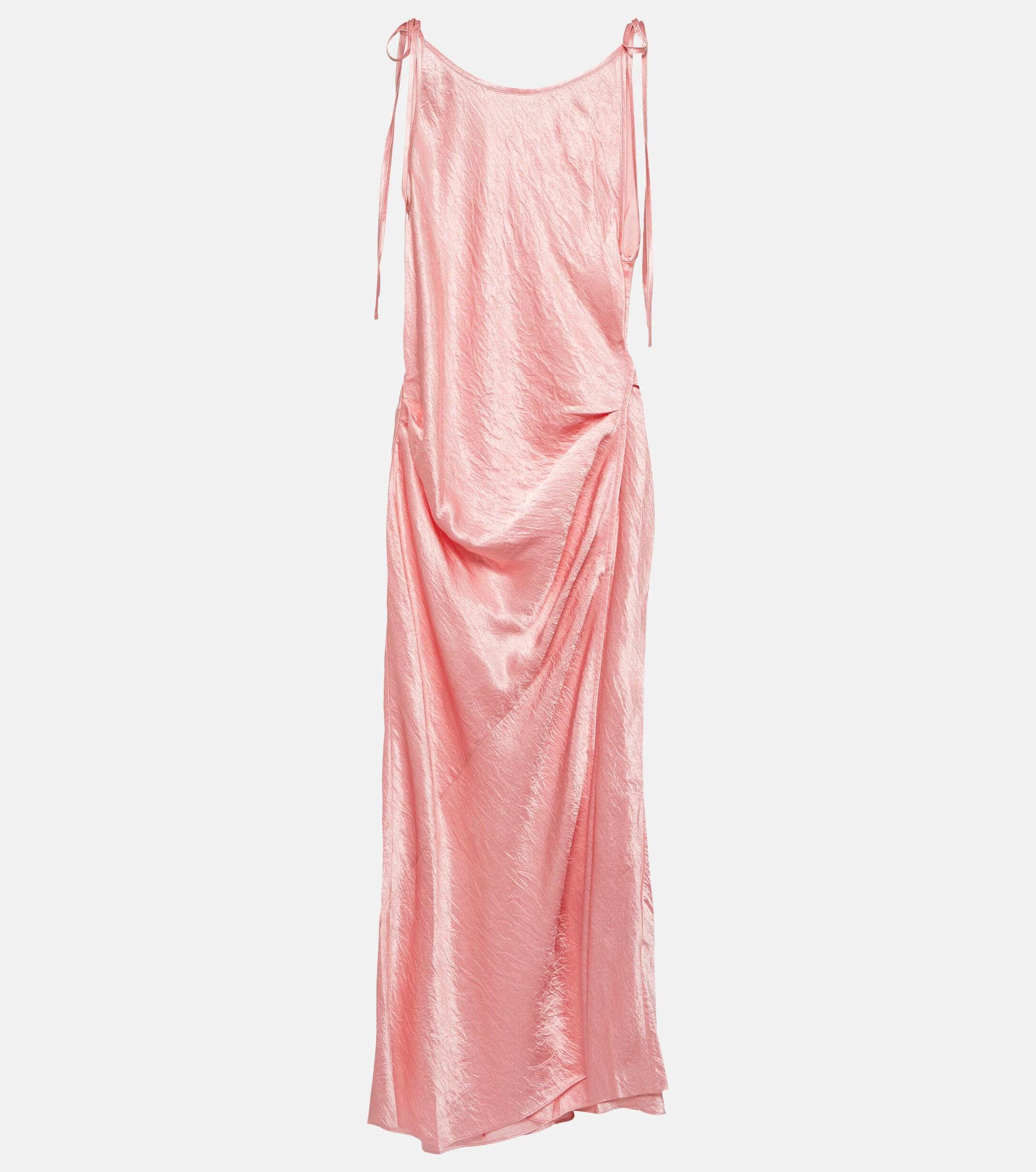 acne studios hammered satin dress