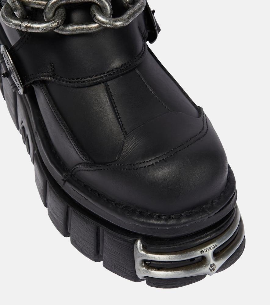 Vetements leather clearance platform ankle boots
