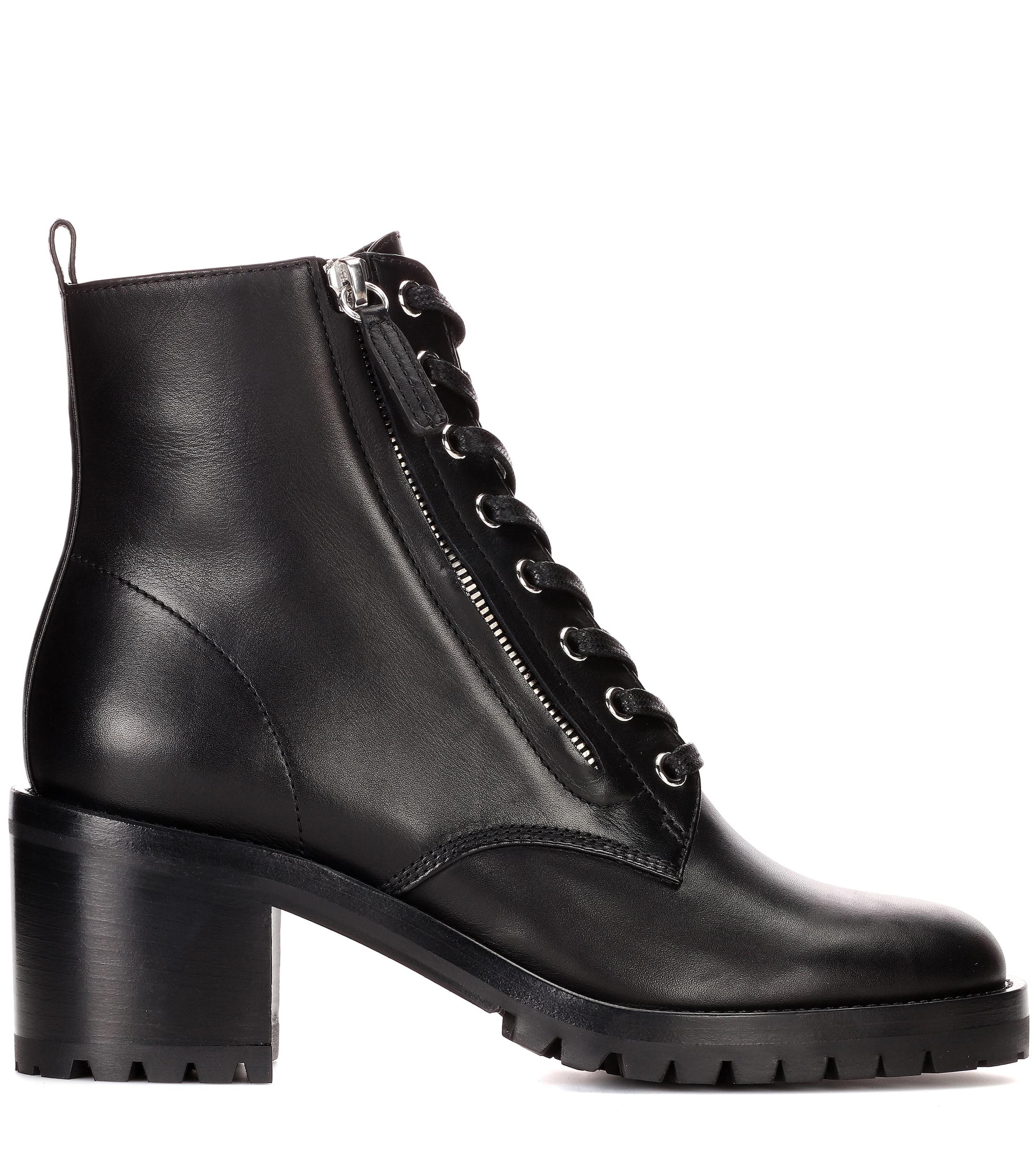 Gianvito Rossi Croft Leather Ankle Boots in Black - Lyst