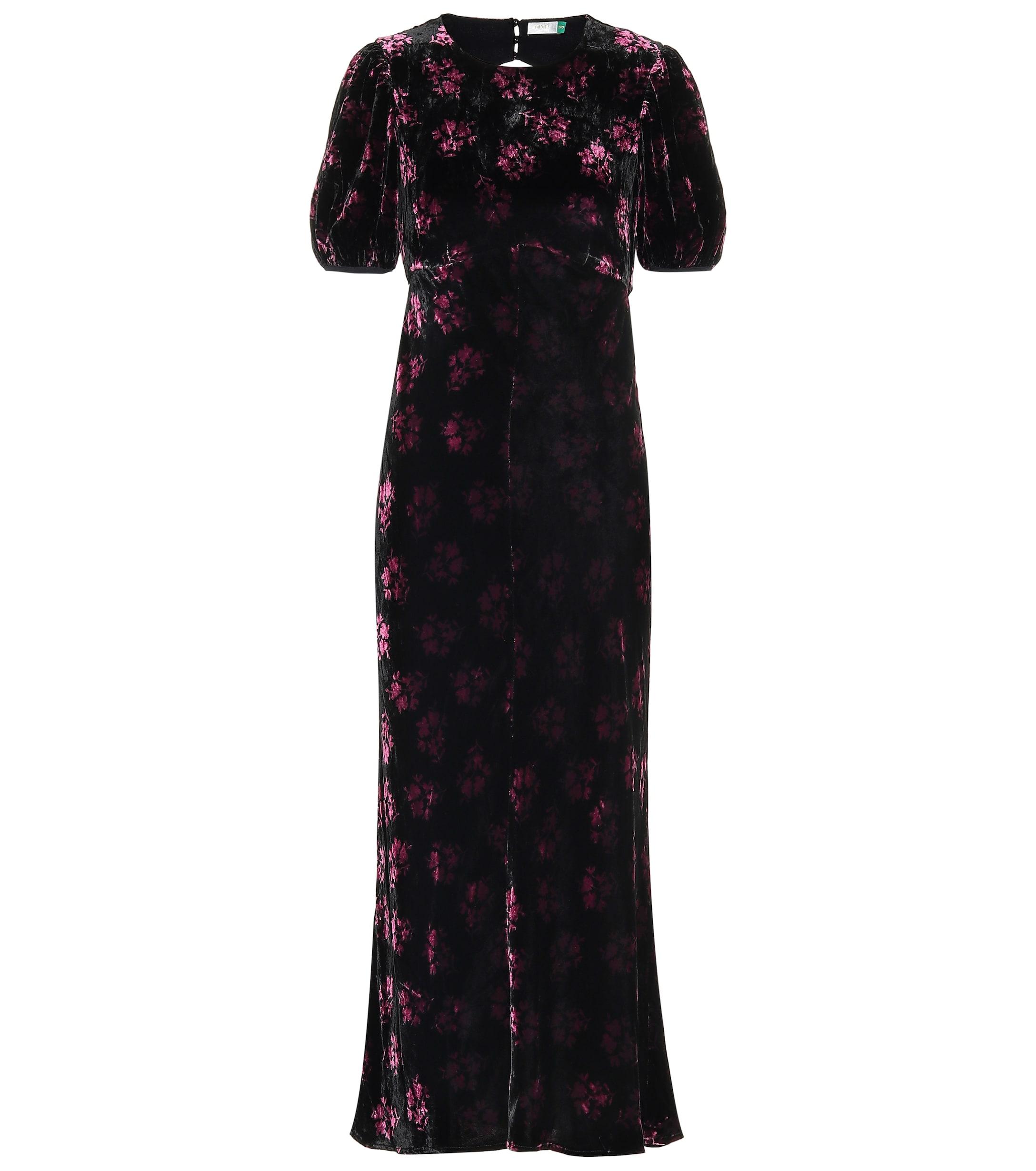 RIXO London Daisy Velvet Floral Maxi Dress in Black Save 70 Lyst