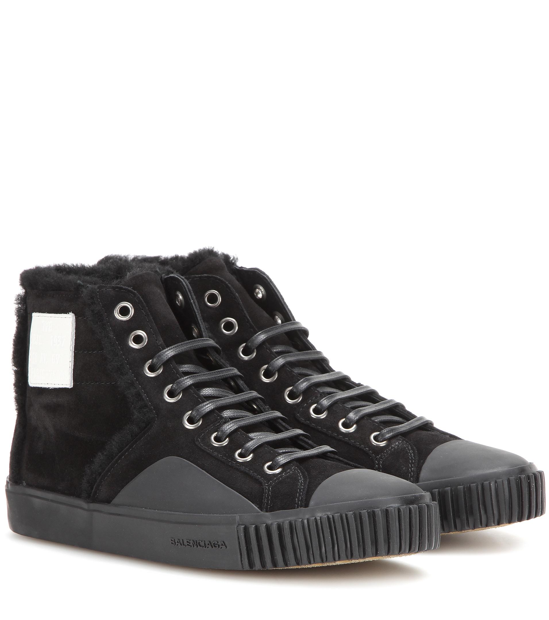 black suede balenciaga sneakers