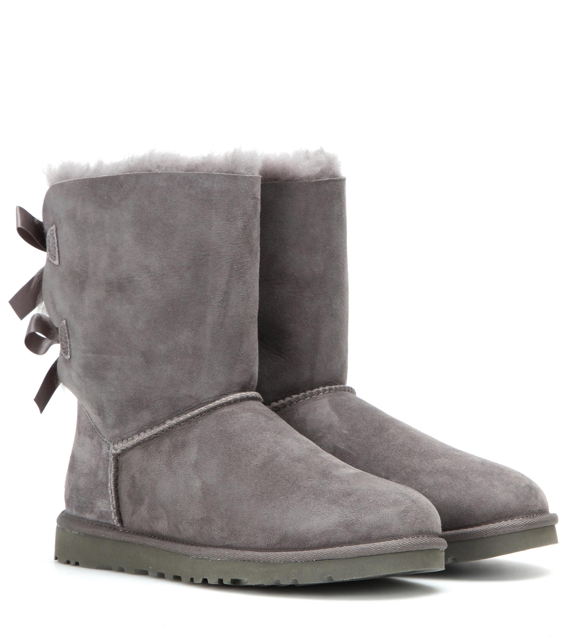 UGG Bailey Bow Boots in Grey (Gray) - Lyst