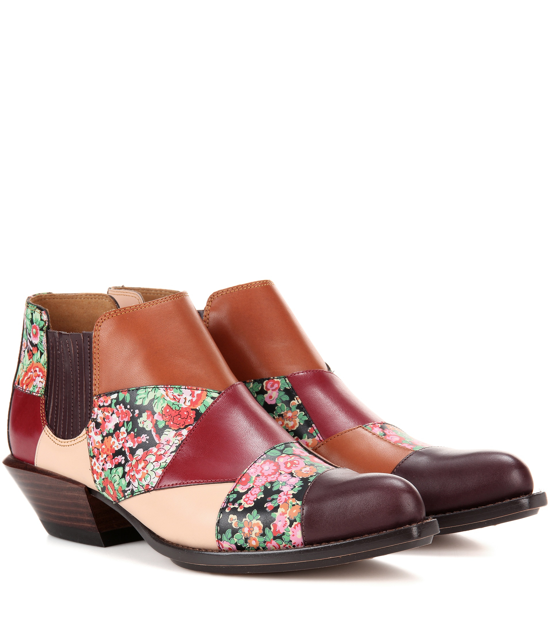 coach patchwork booties